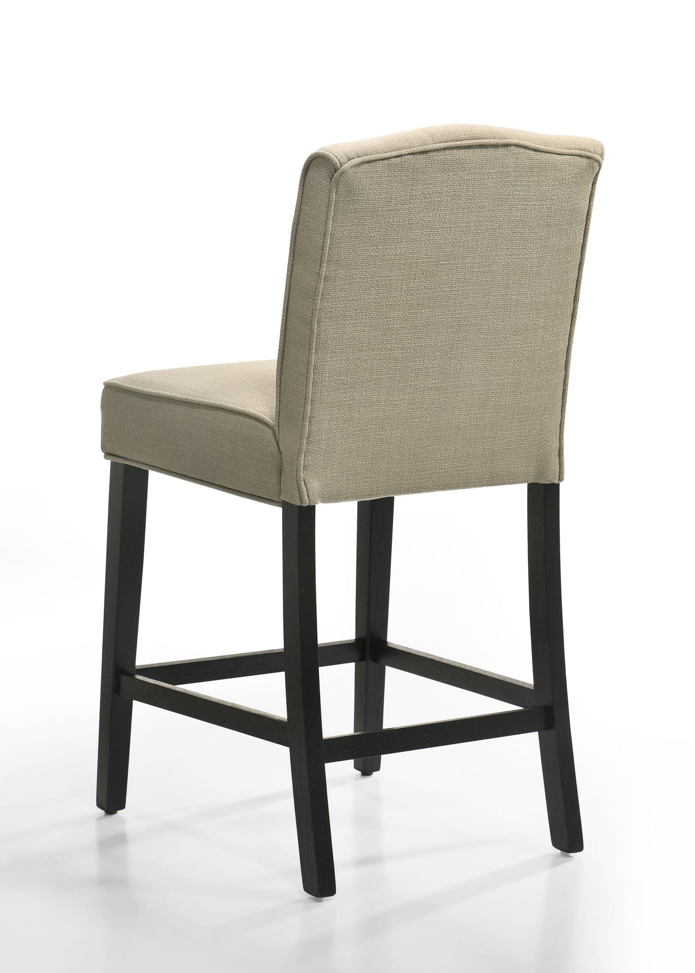 Willow & Hearth Jasper Set of 2 Beige Fabric Counter Height Chairs with Black Finish Legs