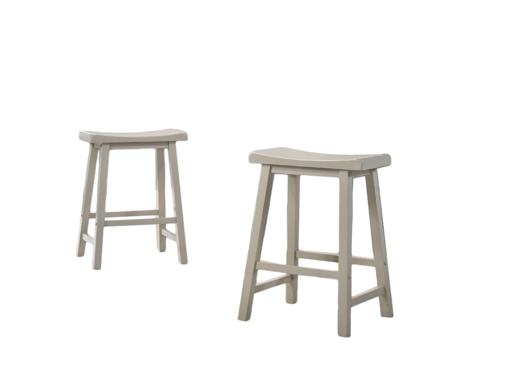 Willow & Hearth Set of 2 17.5"W Alonzo Light Gray Backless Ergonomic Counter Height Stool