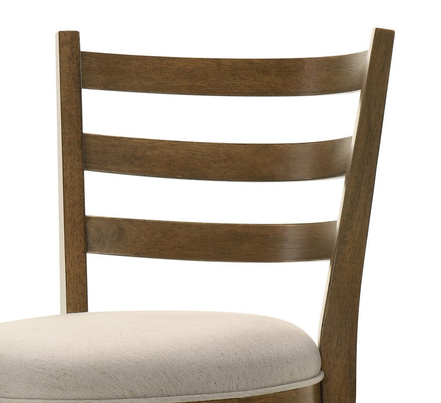 Willow & Hearth Joplin 20.5"W Walnut Ladder Back Counter Height Swivel Chair with Upholstered Seat