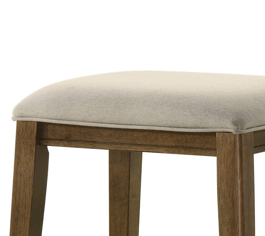 Willow & Hearth Sasha 17"W Walnut Counter Height Stool with Upholstered Seat