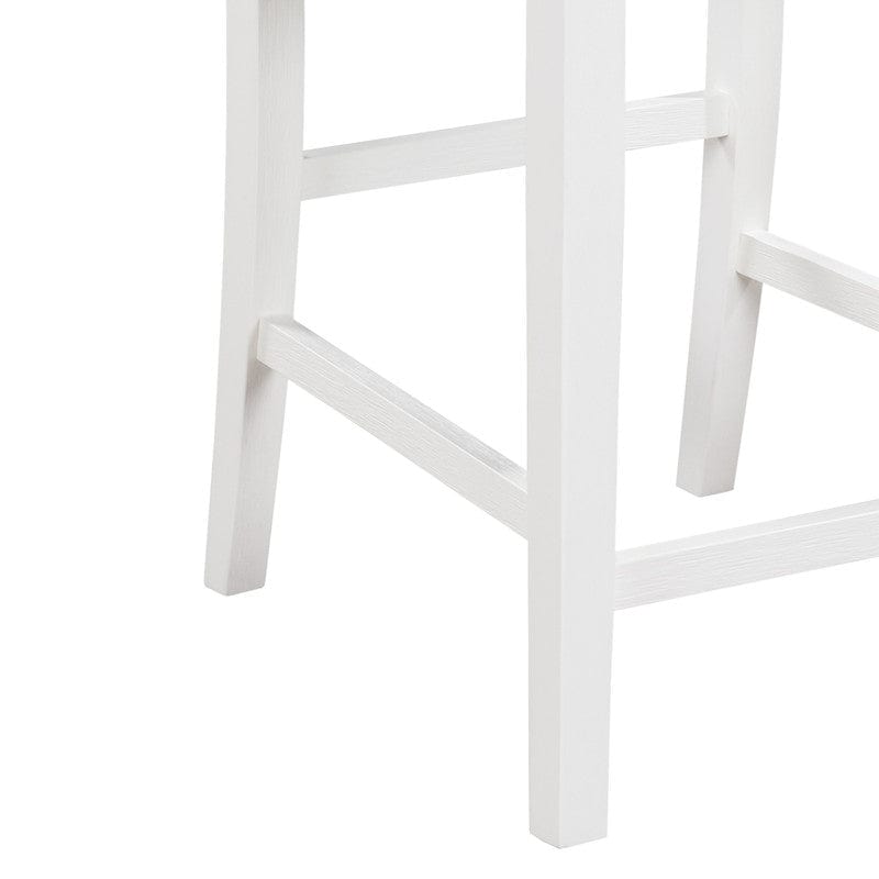 Willow & Hearth Graham Set of 2 White Finish Upholstered Seat 20"W Counter Height Chair