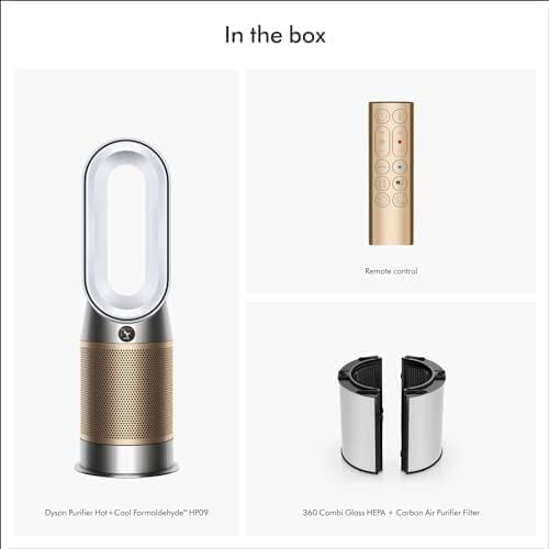 Dyson HP09 Purifier Hot+Cool Formaldehyde, White/Gold