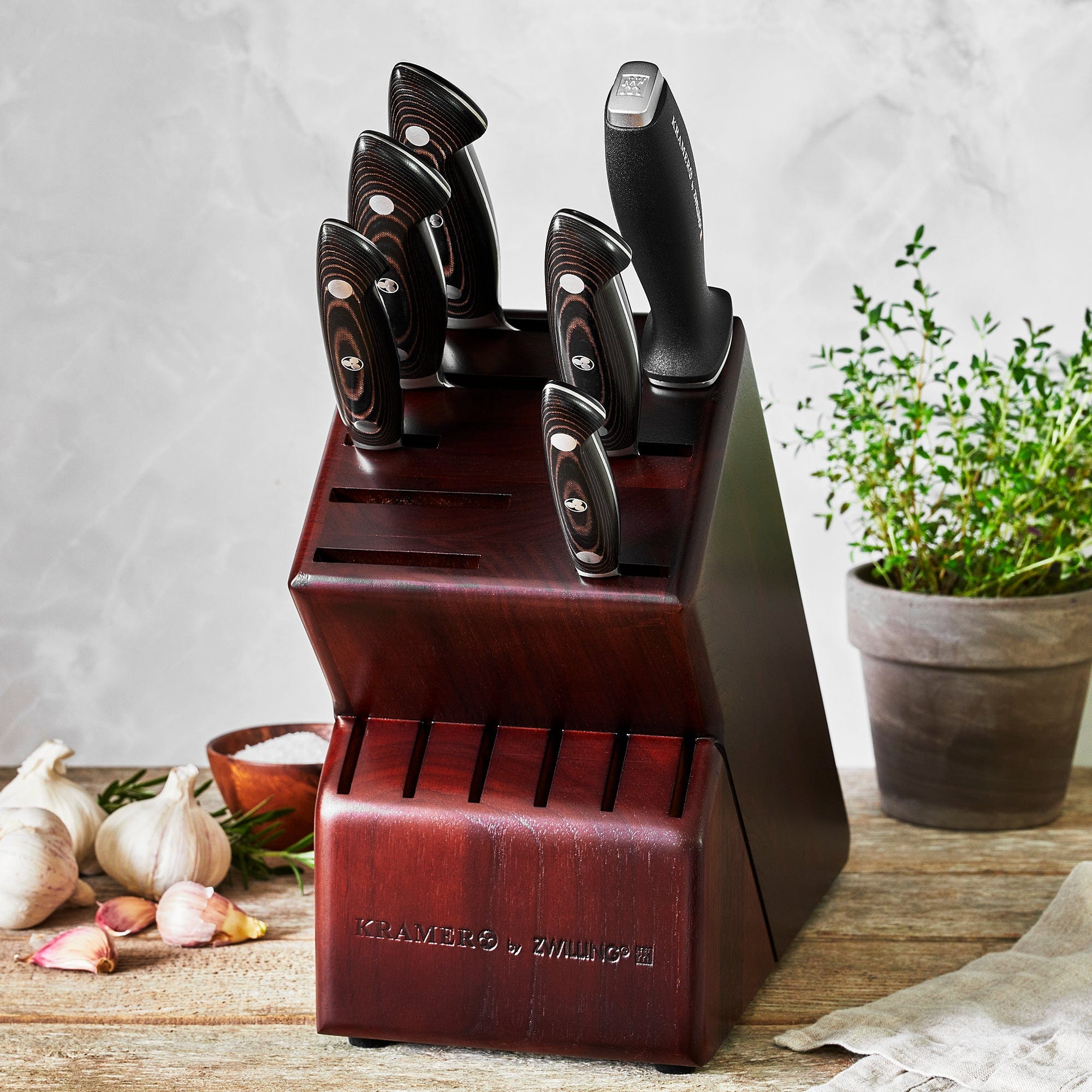 Kramer by Zwilling Euroline Damascus Collection 7-pc Knife Block Set