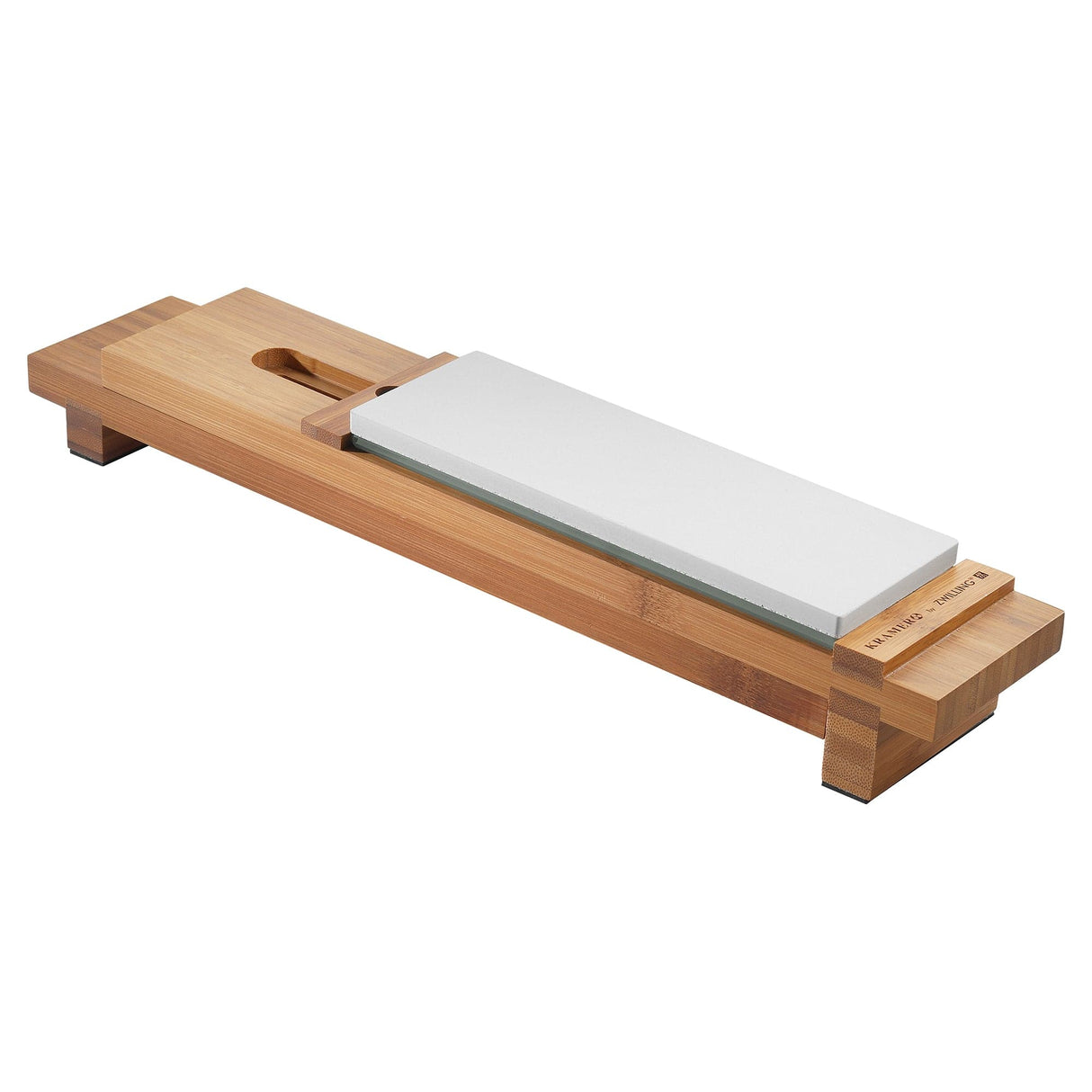 Kramer by Zwilling Bamboo Sharpening Stone Sink Bridge