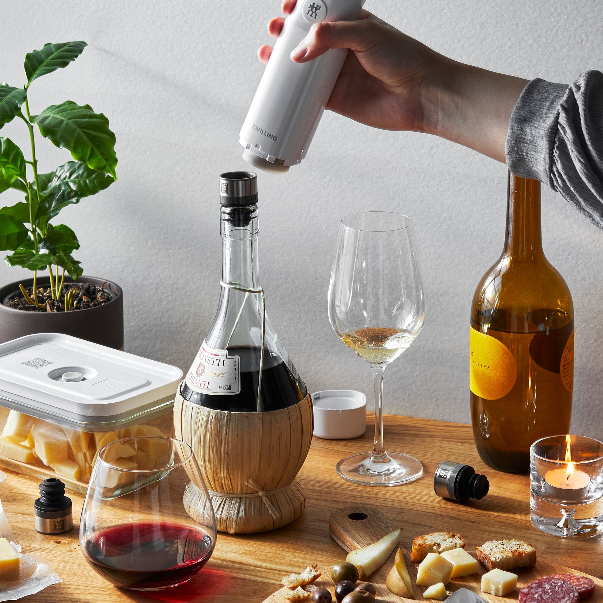 Zwilling Fresh & Save 3-pc Vacuum Wine Sealer (Set of 3), Gift Set