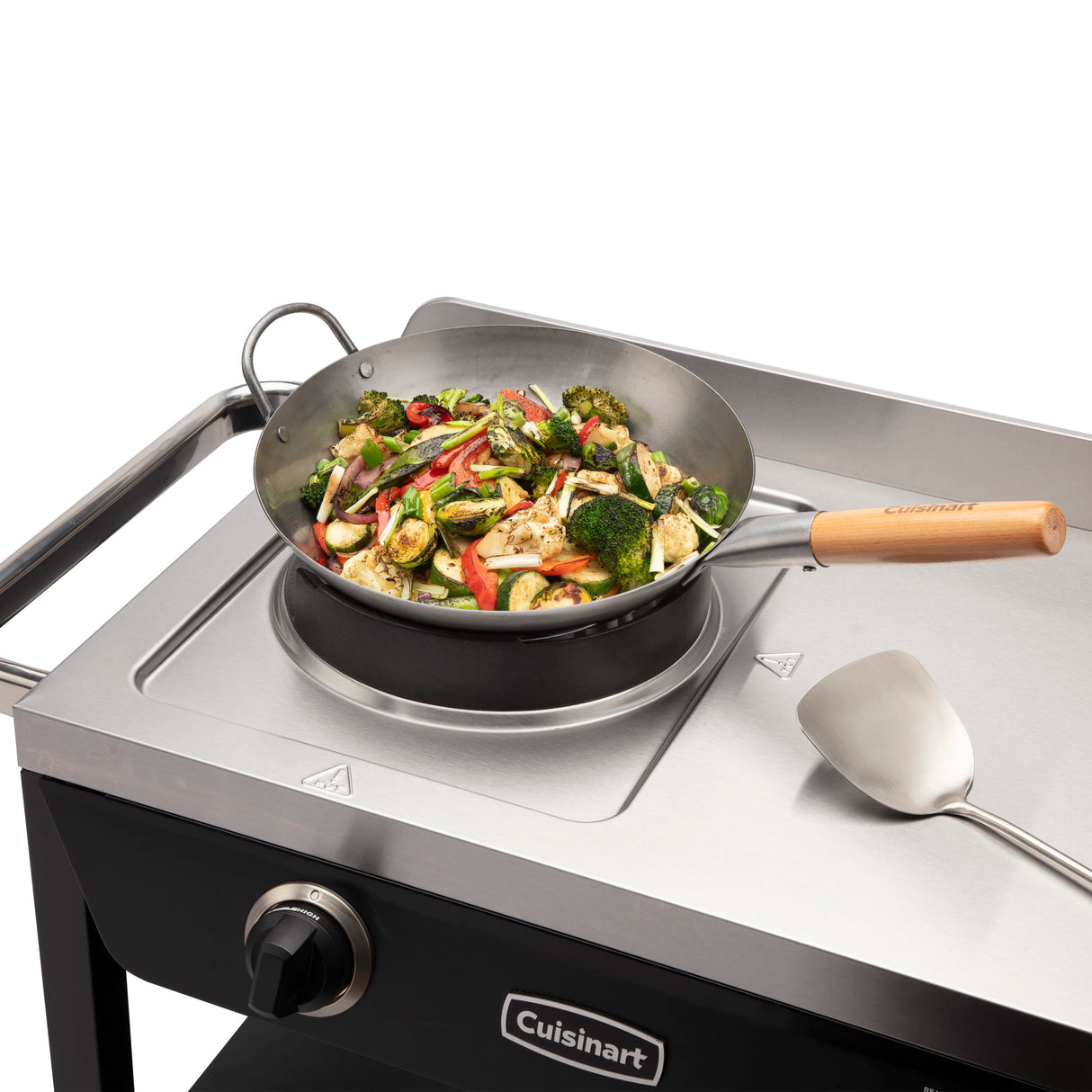 Cuisinart 12" Carbon Steel Hammered Wok, Round
