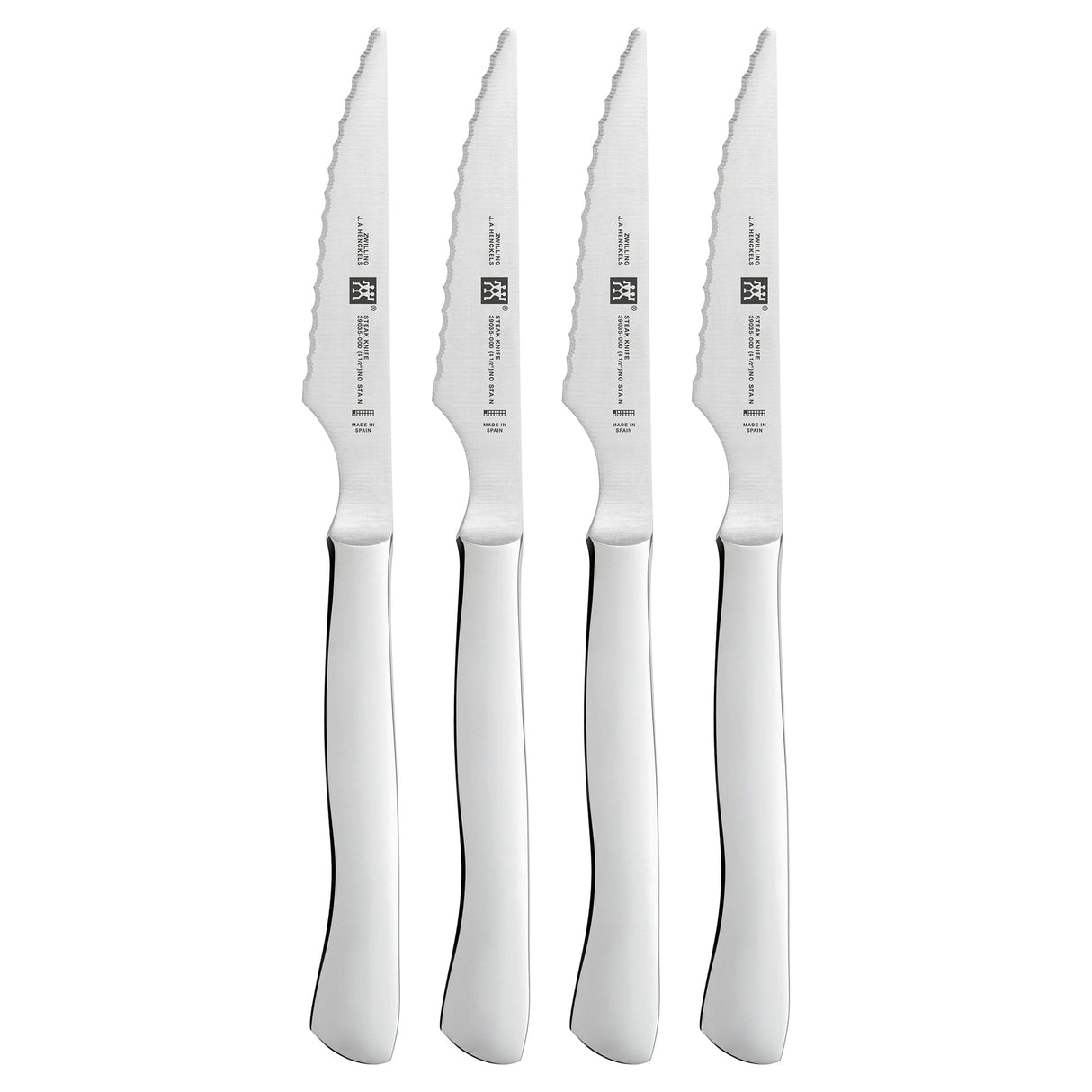 Zwilling 4-pc Stainless Steel Serrated Steak Knife Set