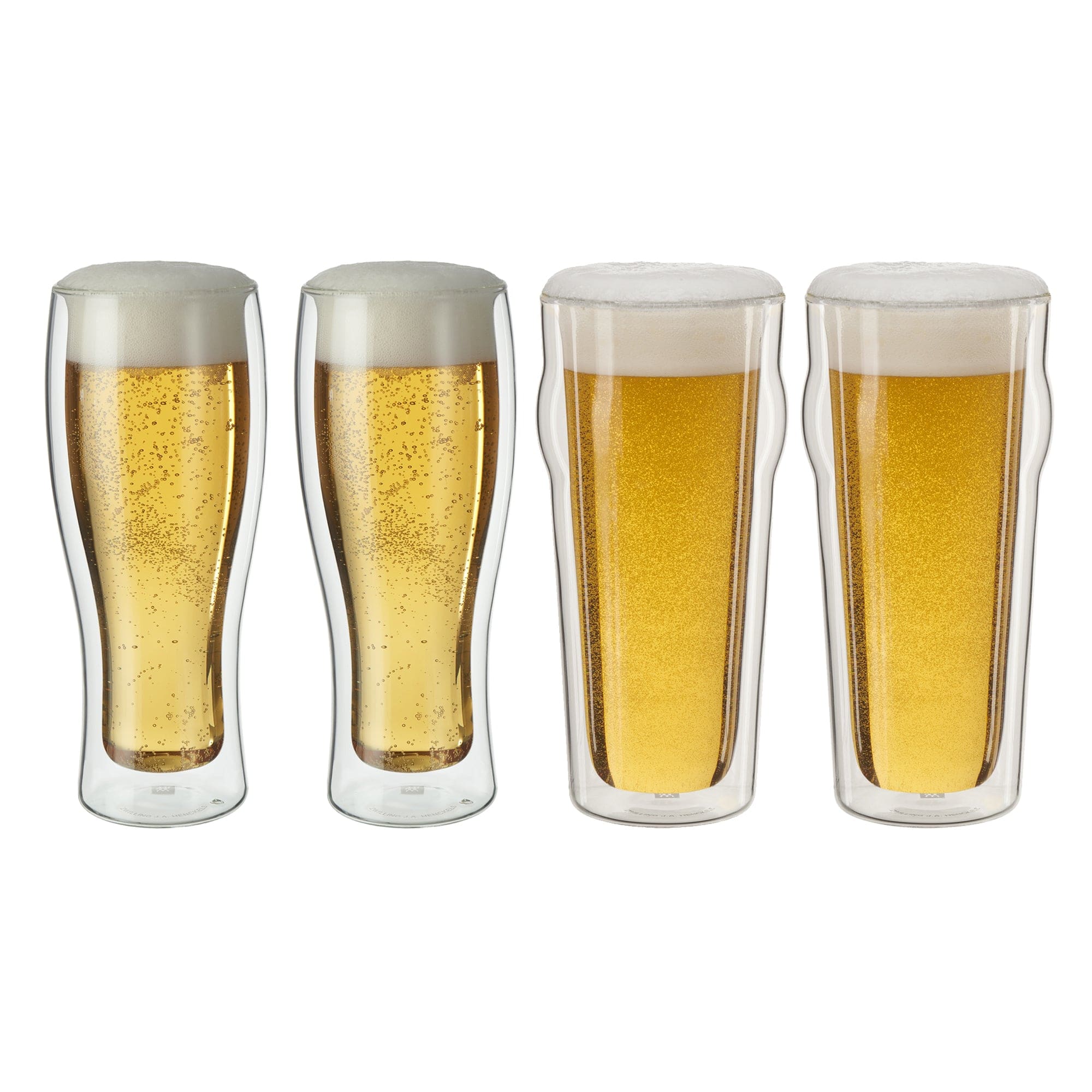 Zwilling Sorrento 4-pc Double-Wall Pint & Pilsner Beer Glass Set