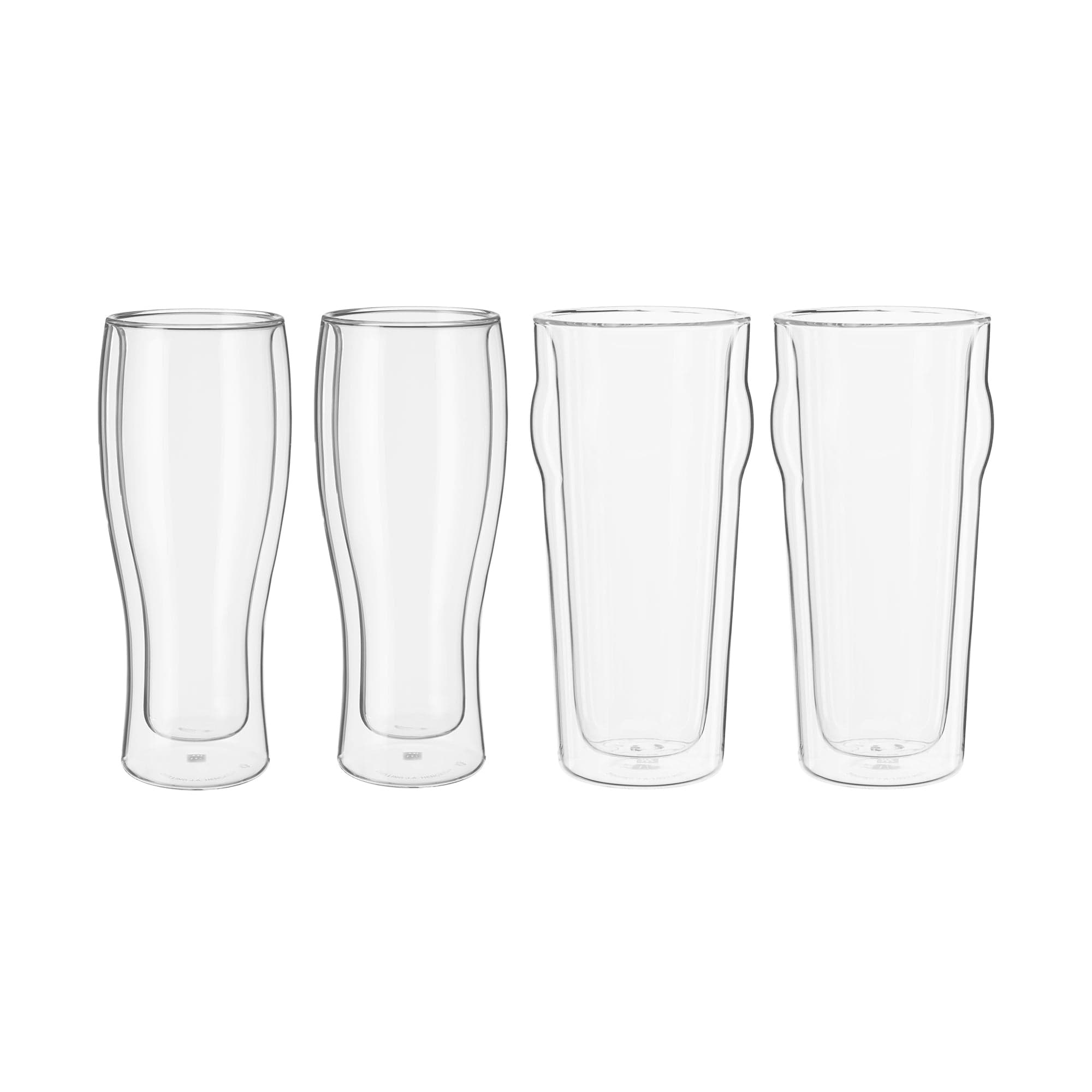 Zwilling Sorrento 4-pc Double-Wall Pint & Pilsner Beer Glass Set