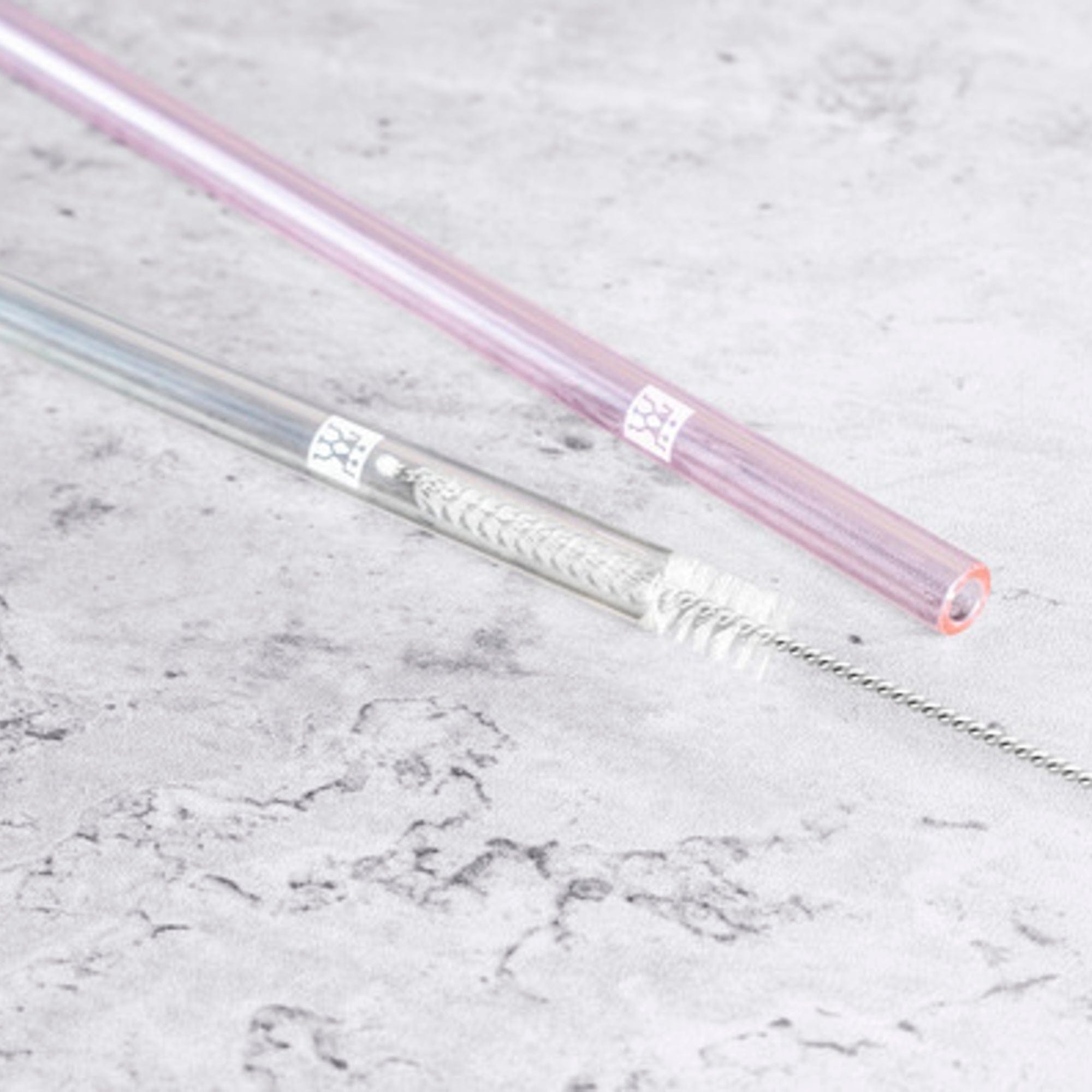 Zwilling Sorrento 5-pc Straight Glass Straw Set - Clear