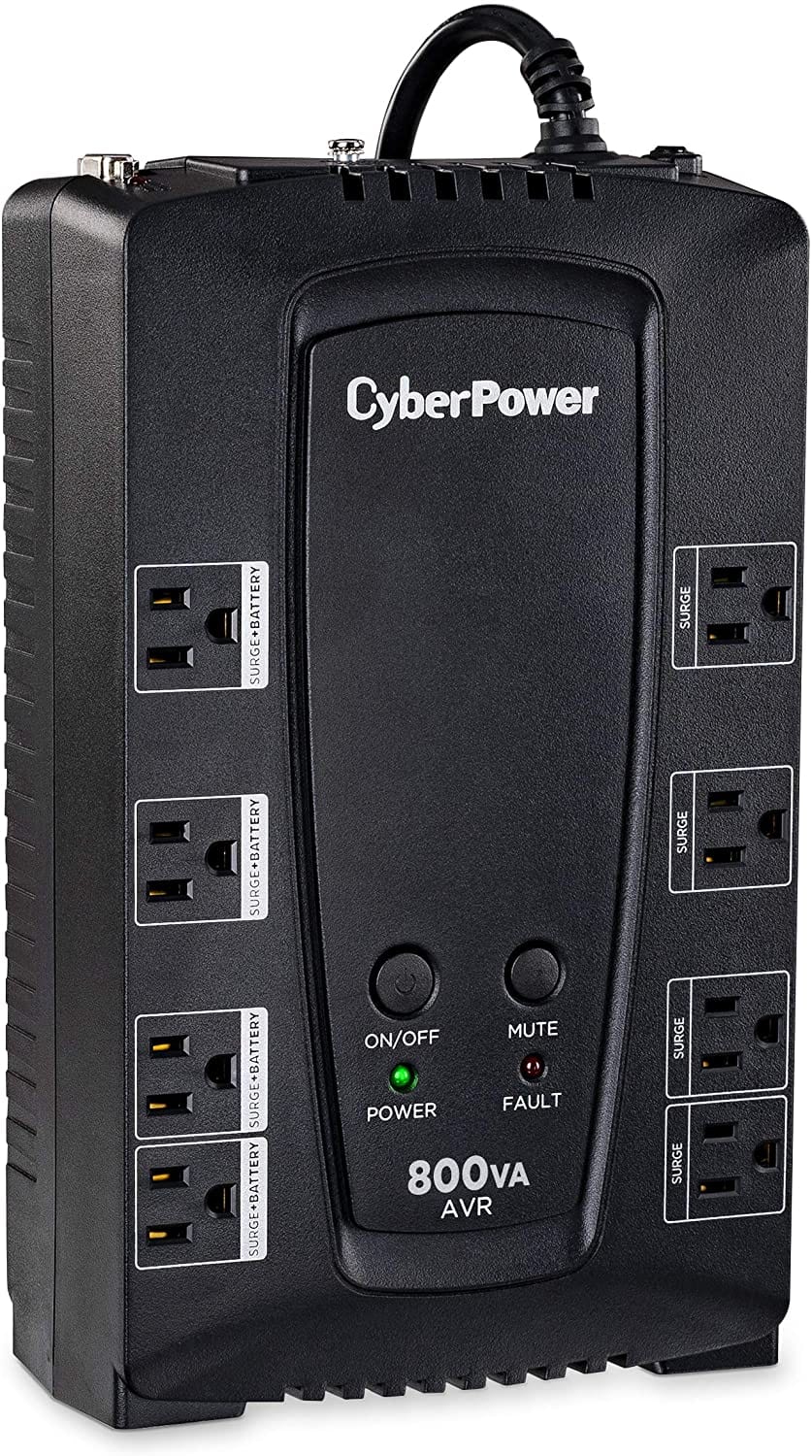 CyberPower CP800AVR CP 800VA/450W 8 Outlets Compact AVR UPS - New Battery Certified Refurbished