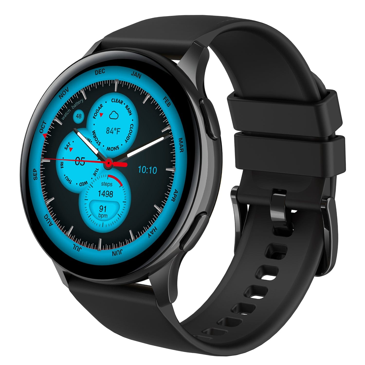 3Plus Vibe Callie Smartwatch with 1.43-In. AMOLED Display, Bluetooth Calling, Heart Rate/Blood Oxygen/Sleep, 100+ Workouts, and IP68 Water-Resistant