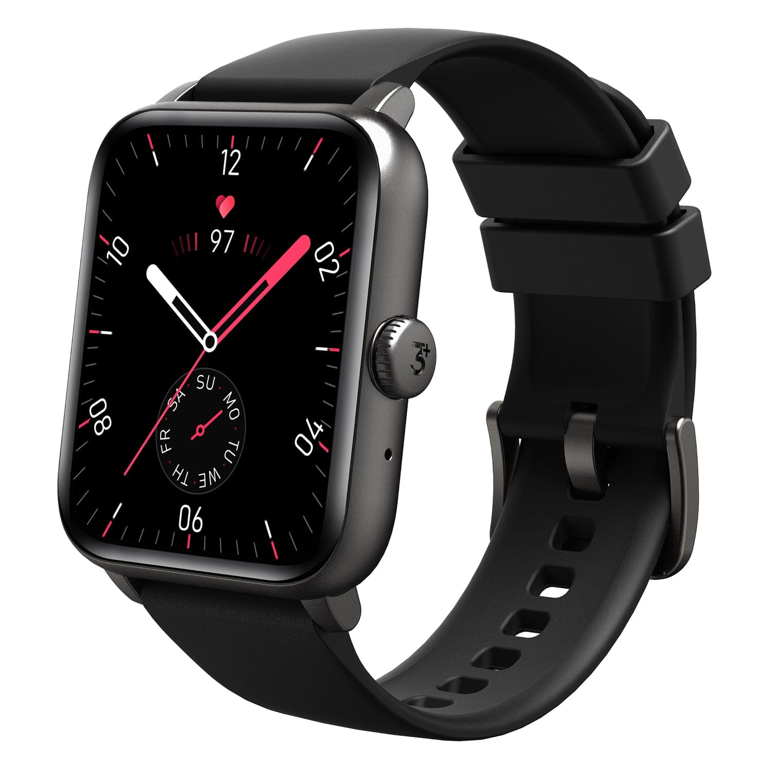 3Plus Vibe Fit Smartwatch with 1.83-In. Color Touch Screen, Bluetooth Calling, Heart Rate/Blood Oxygen/Sleep, 50+ Workouts, and IP68 Water-Resistant