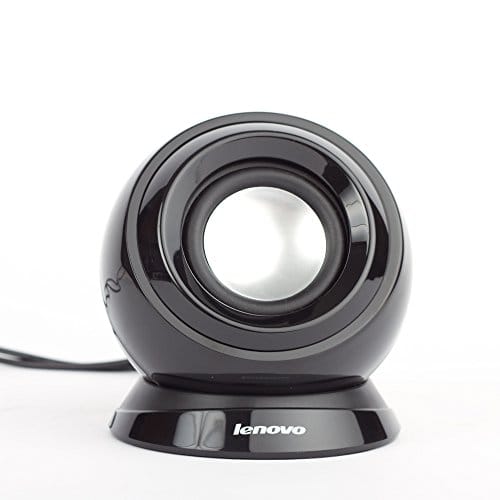 Lenovo M0520 2.0 USB-Powered Compact Speaker System, 2W RMS, 90Hz–20kHz, Black - Certified Refurbished