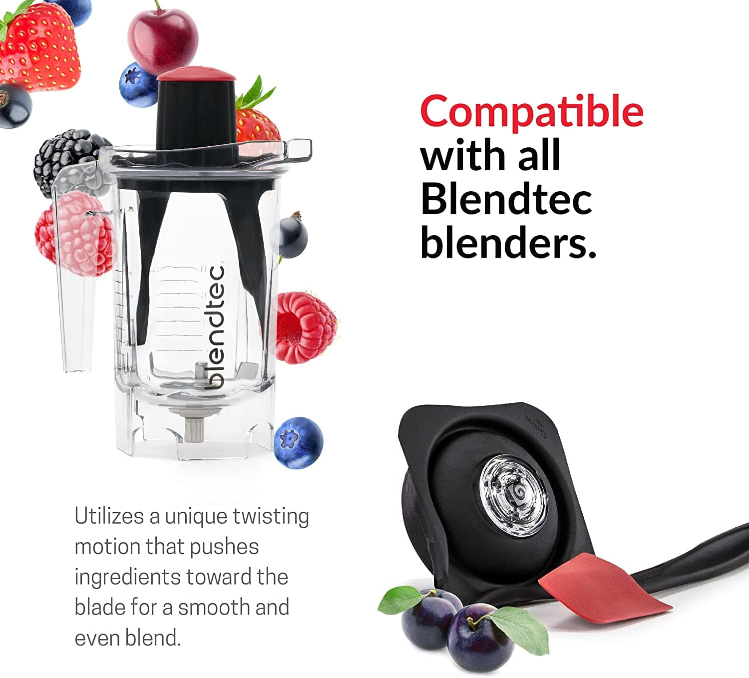 Blendtec Twister Jar, 16 oz, Clear