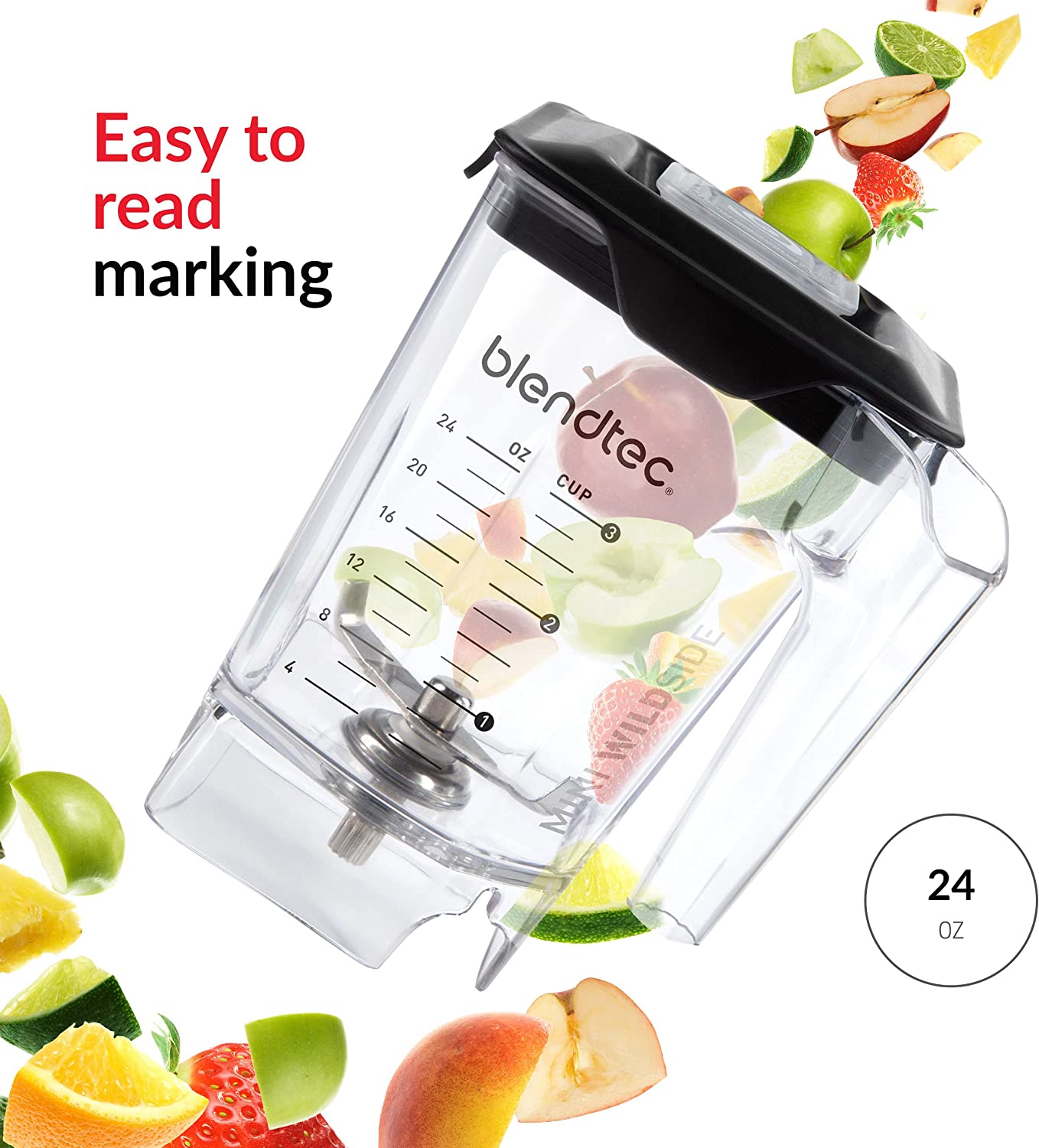 Blendtec Mini WildSide Jar, 24 oz, Clear