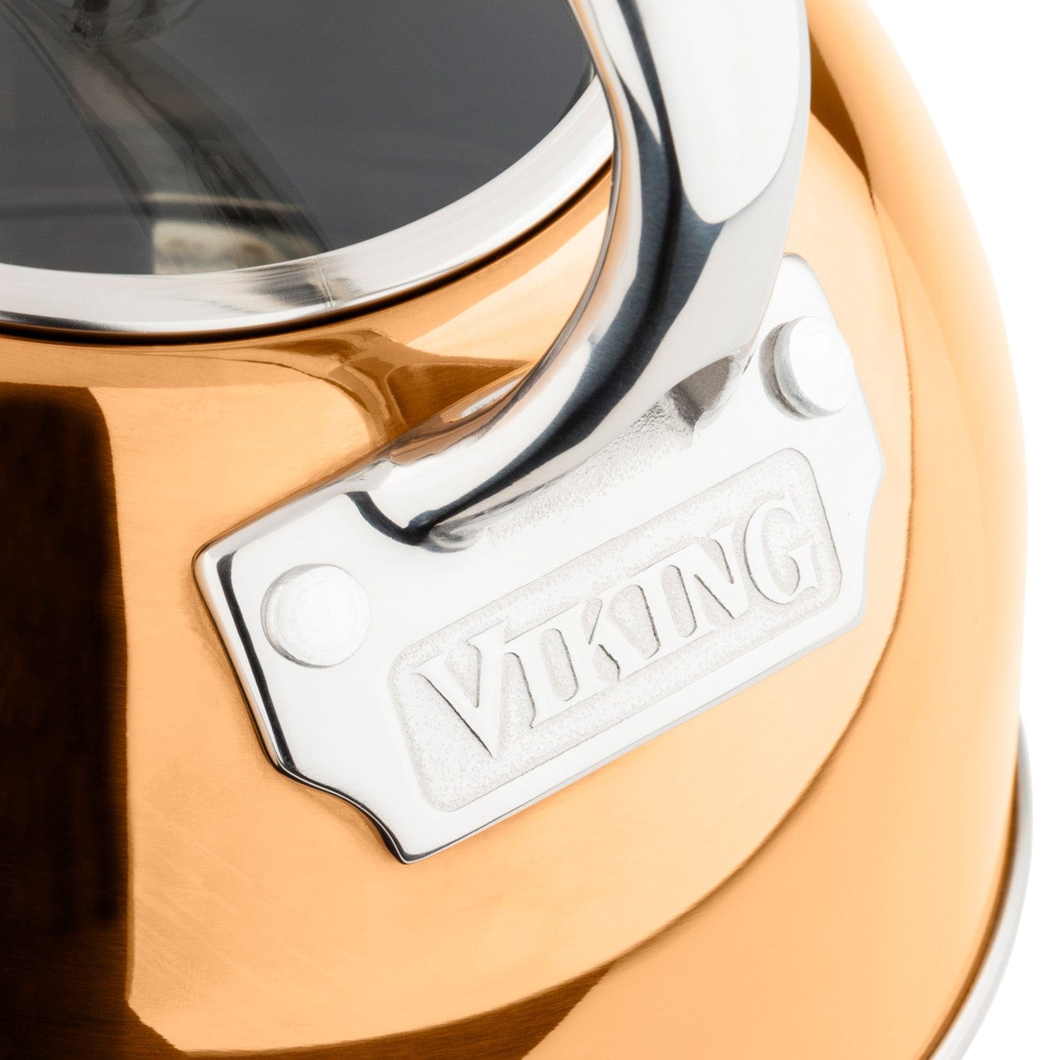 Viking 2.6-qt Stainless Steel Whistling Kettle with 3-Ply Base, Rose Gold