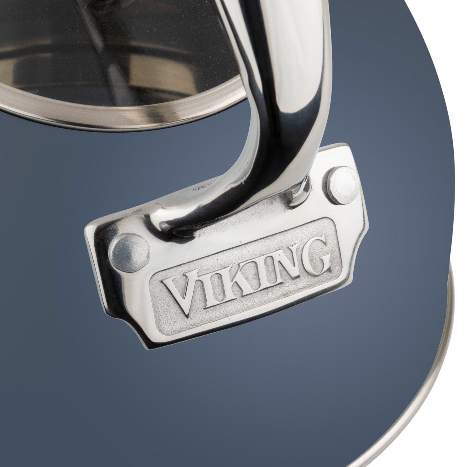 Viking 2.6-qt Stainless Steel Whistling Kettle with 3-Ply Base, Blue