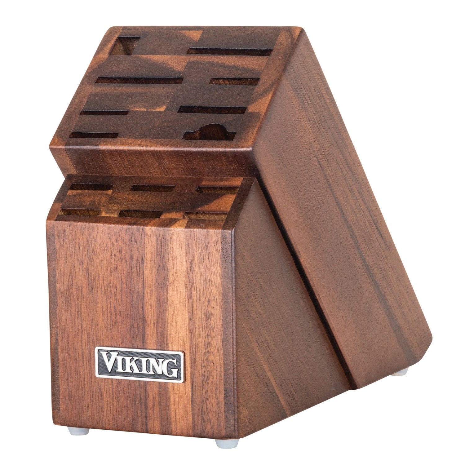 Viking 15-pc Stainless Steel Cutlery Block Set, Acacia Block