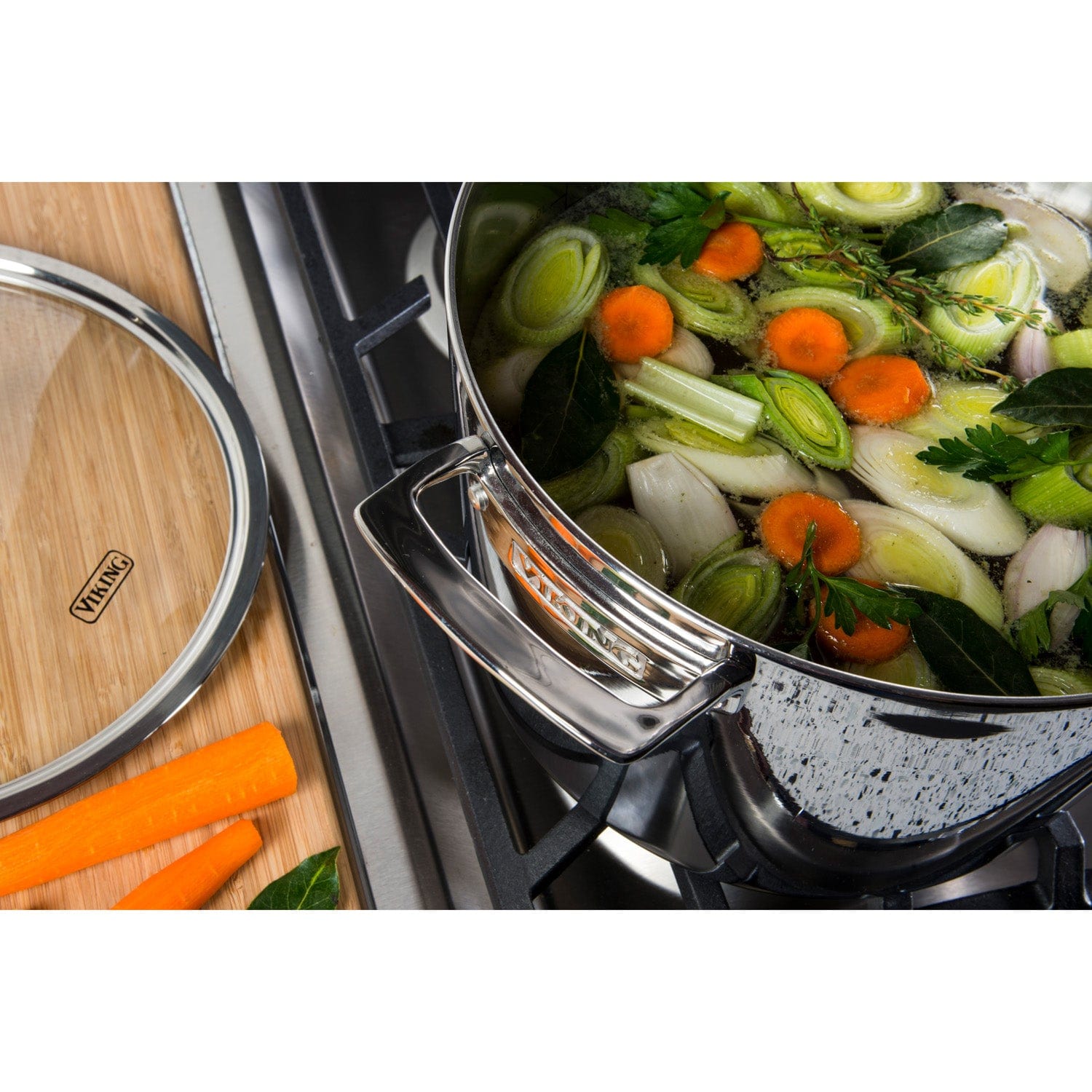 Viking Contemporary 3-Ply 8-qt Stock Poot, Mirror Finish