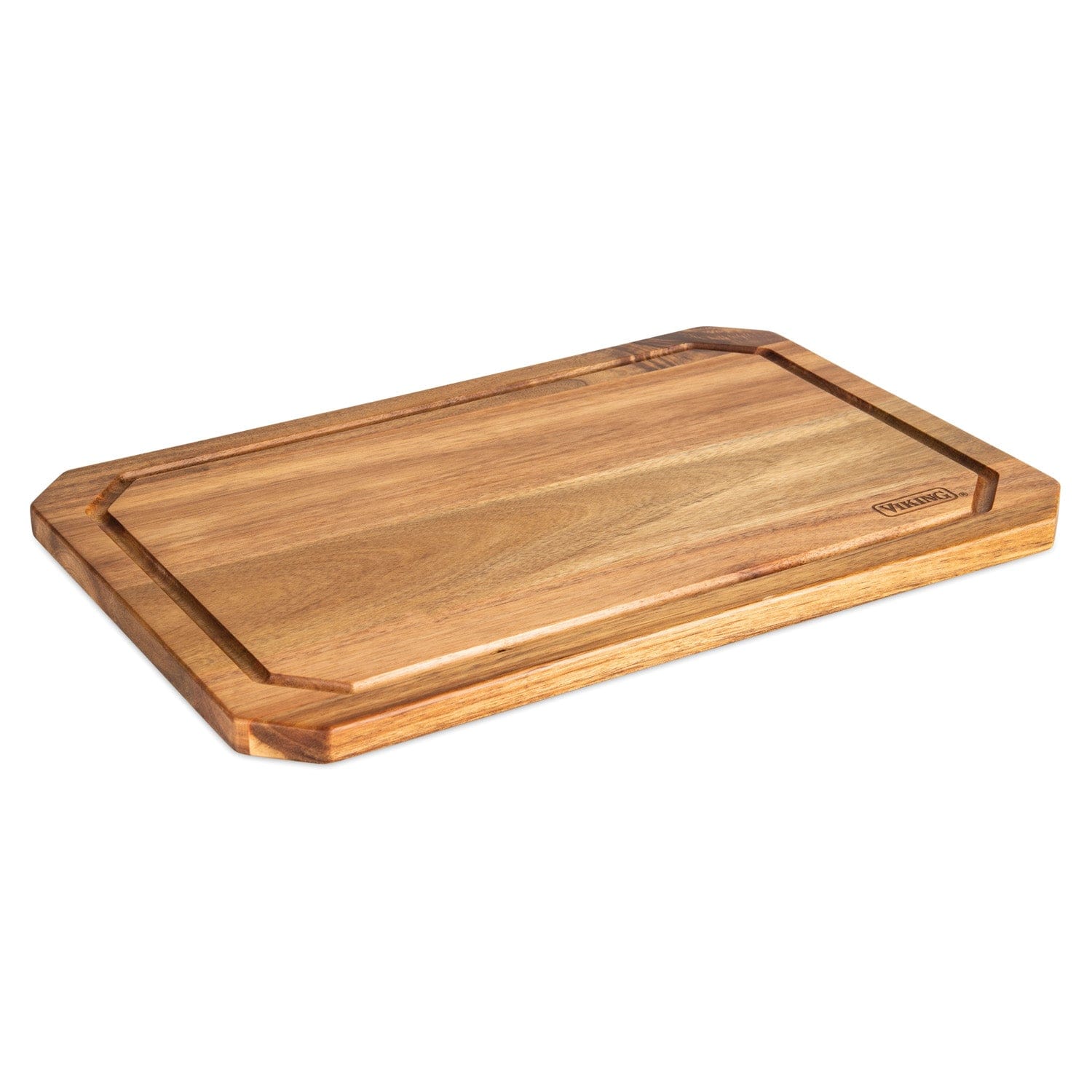 Viking Acacia Wood Carving Board With Juice Groove, 18" x 12" x 0.75"