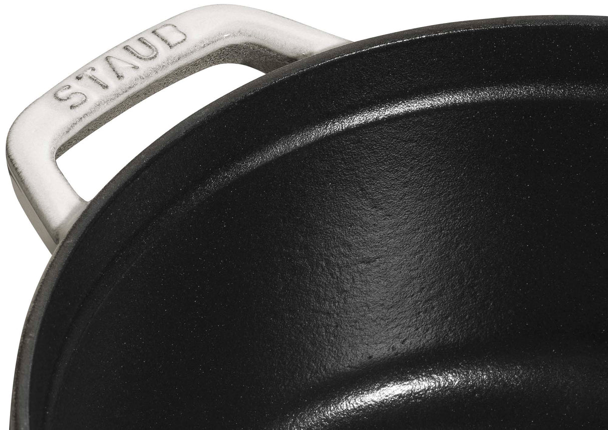 Staub Cast Iron 2.75-qt Round Cocotte, Dutch Oven - White Truffle
