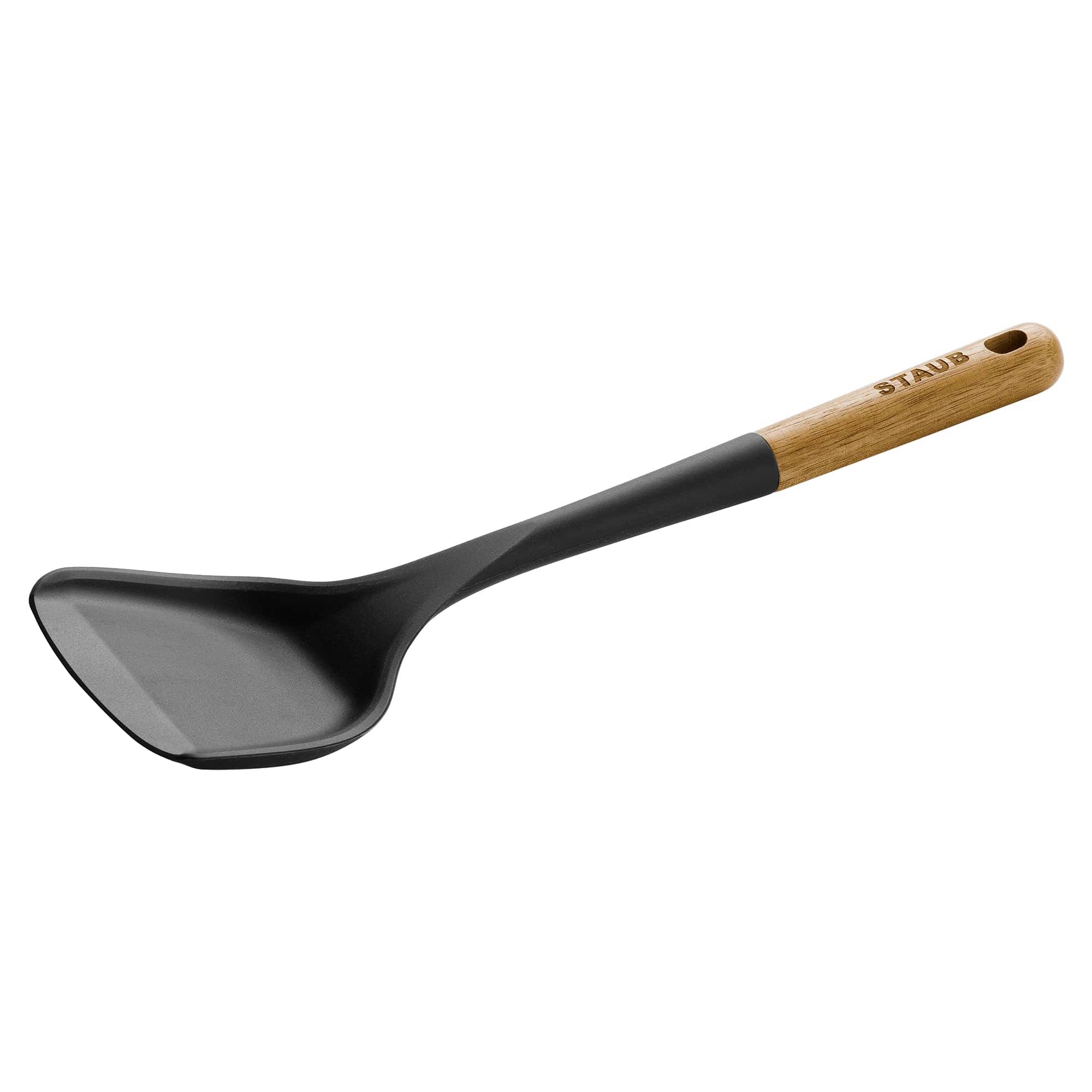 Staub Silicone Wok Turner, BPA-Free Cooking Utensil with Wood Handle