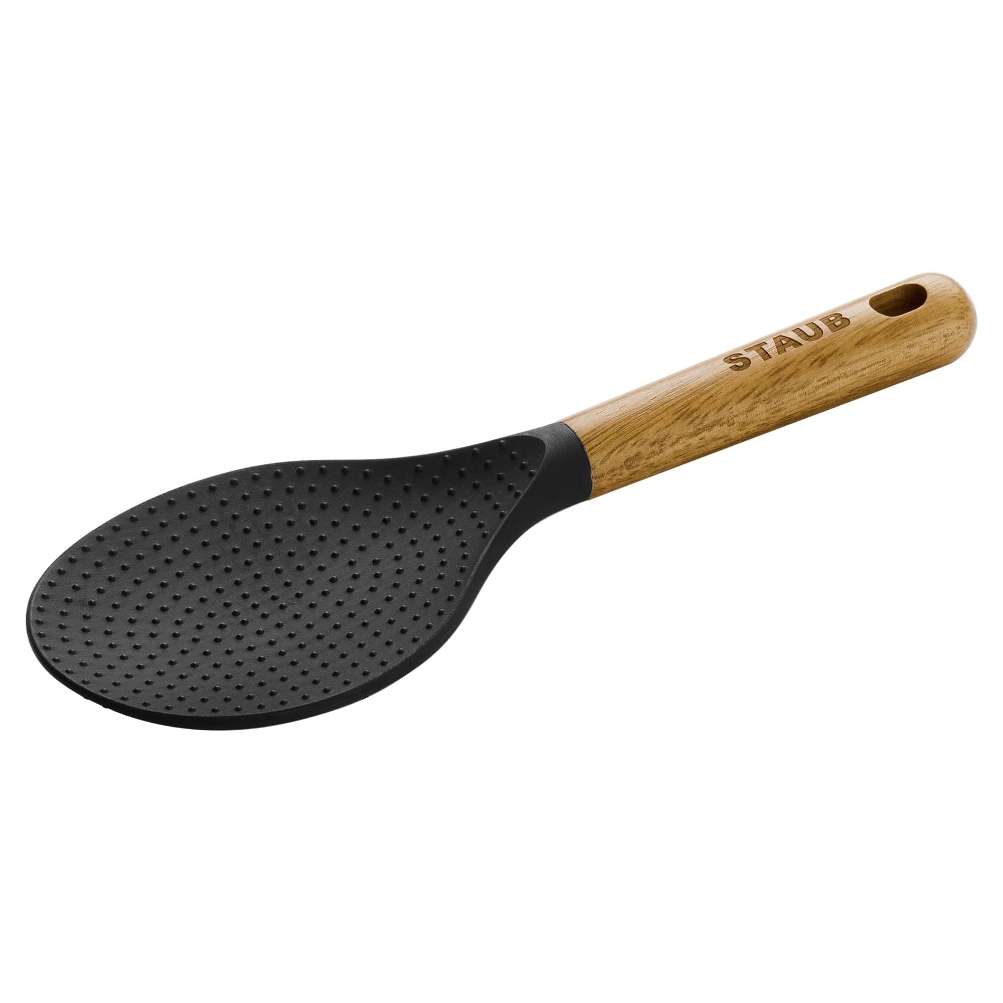 Staub Silicone Rice Spoon, BPA-Free Cooking Utensil with Wood Handle