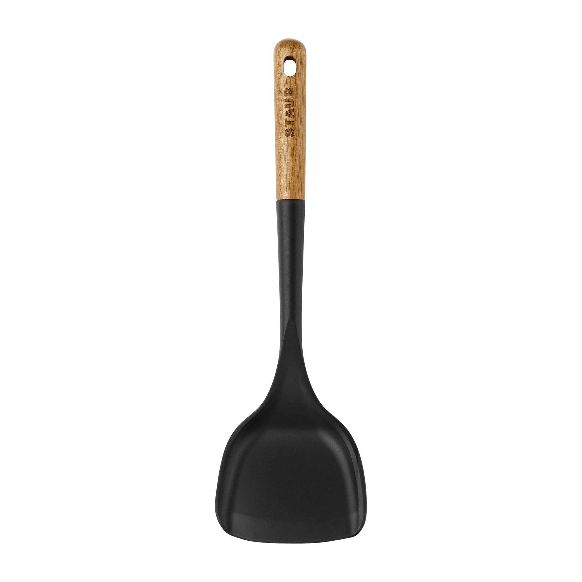 Staub Silicone Wok Turner, BPA-Free Cooking Utensil with Wood Handle