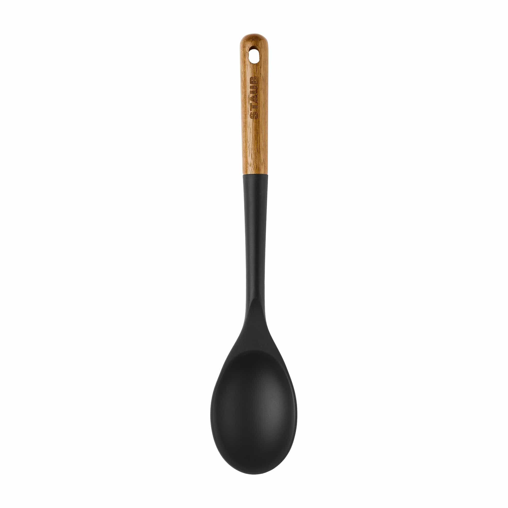 Staub Silicone Serving Spoon, BPA-Free Cooking Utensil with Wood Handle