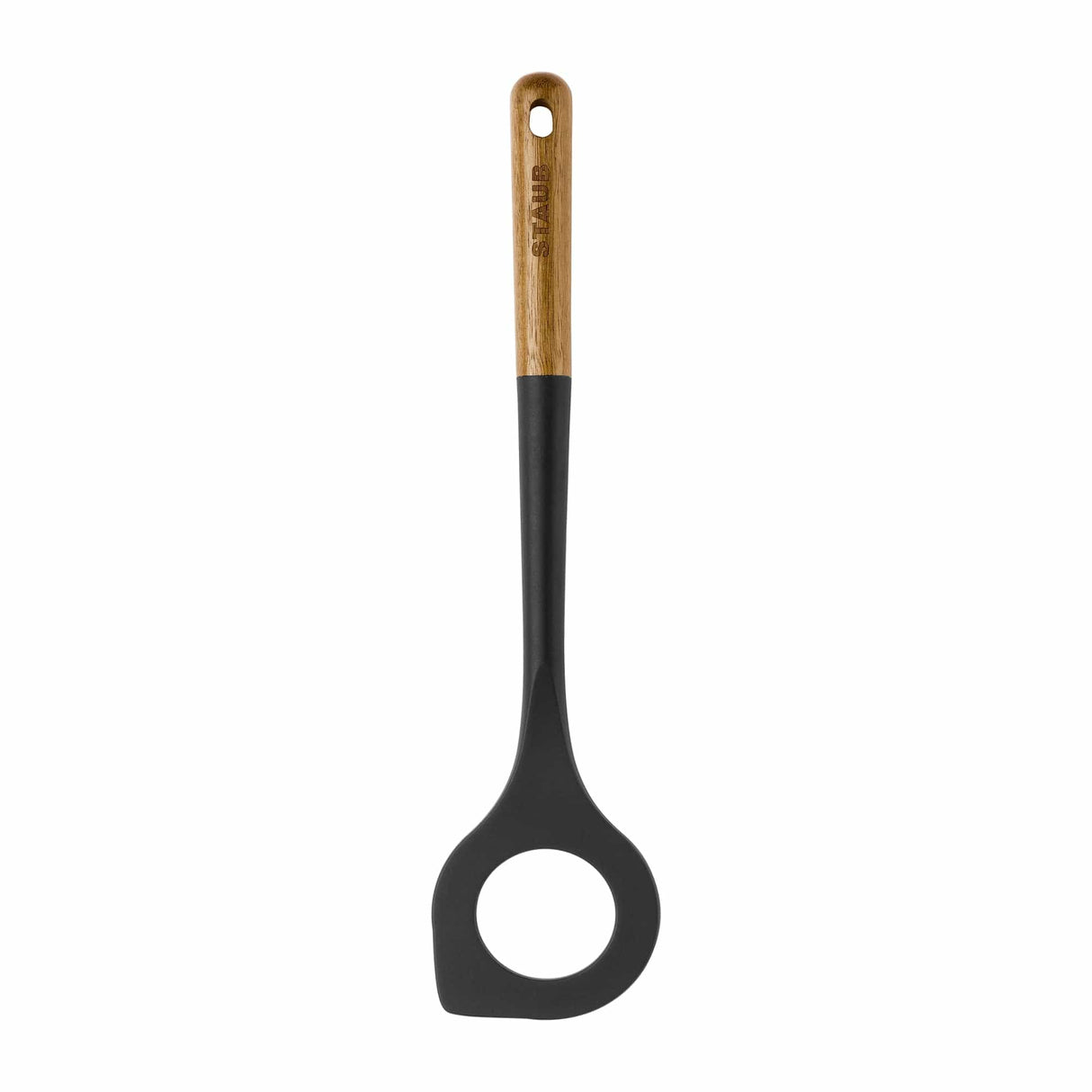 Staub Silicone Risotto Spoon, BPA-Free Cooking Utensil with Wood Handle