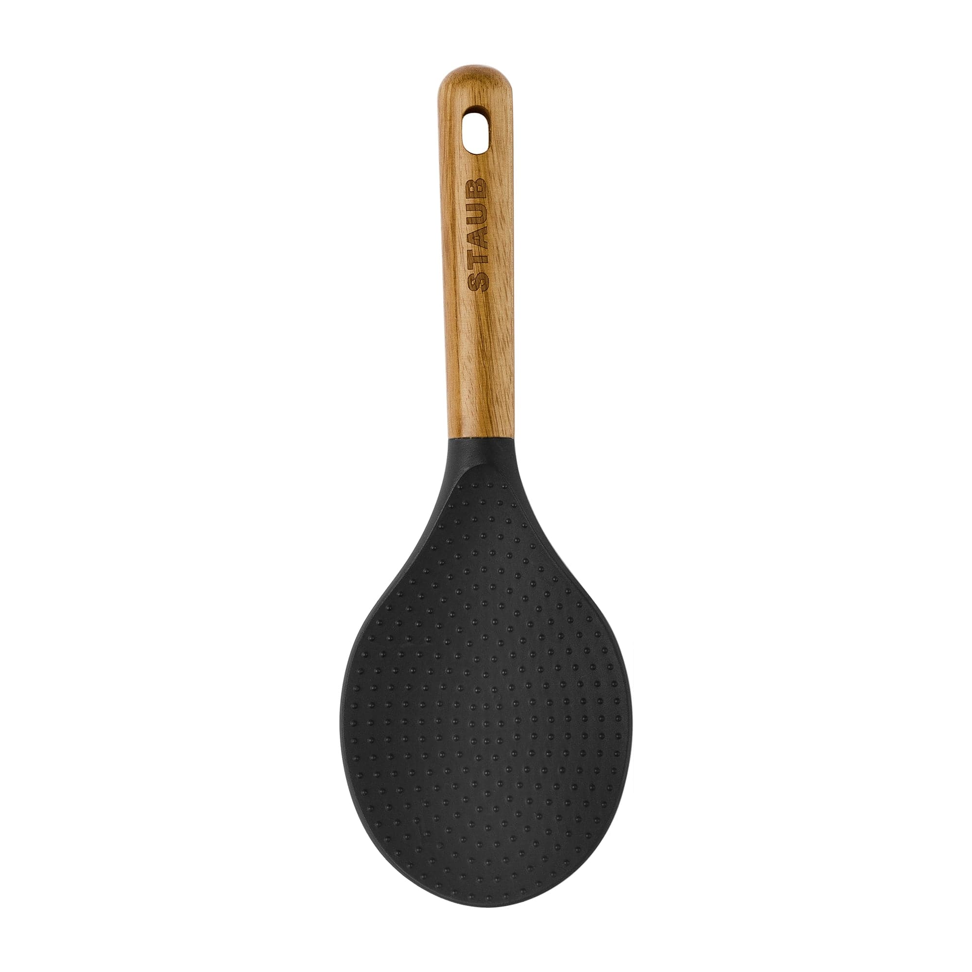 Staub Silicone Rice Spoon, BPA-Free Cooking Utensil with Wood Handle