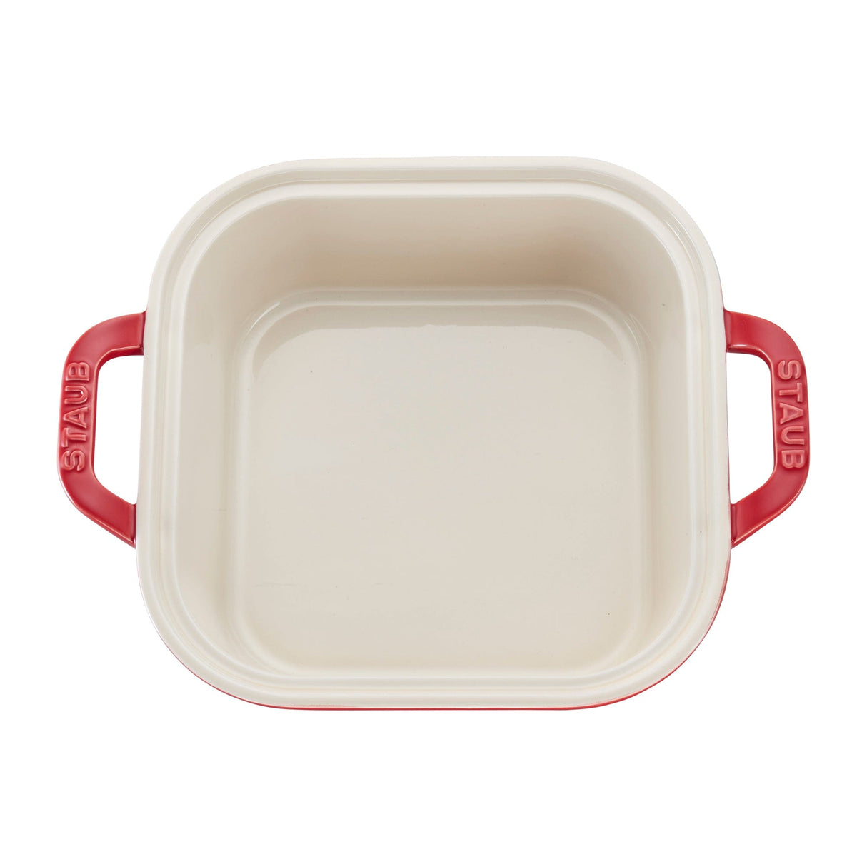 Staub Ceramic 4-pc Baking Pans Set, Casserole Dish with Lid, Brownie Pan, Cherry