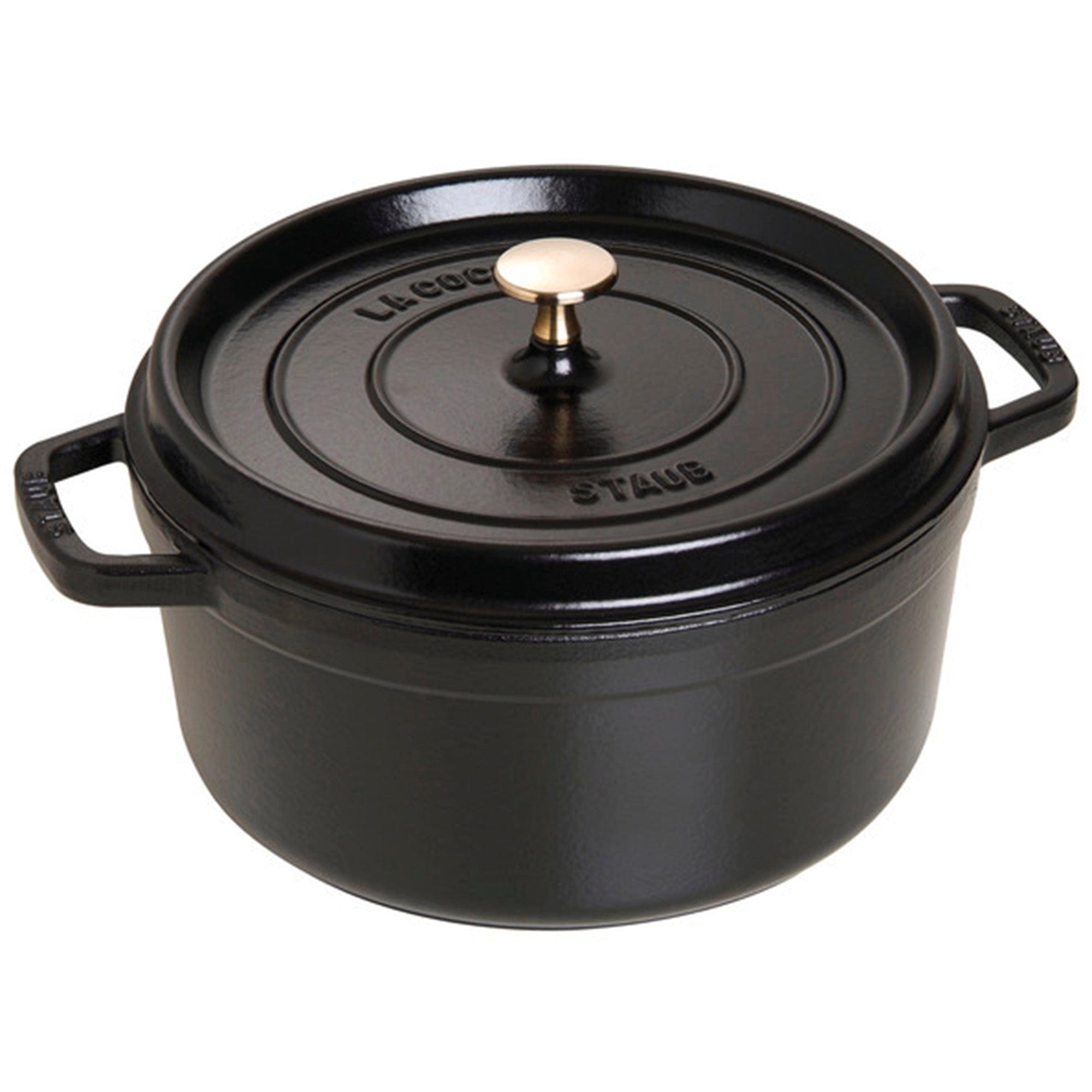 Staub Cast Iron 5.5-qt Round Cocotte, Dutch Oven - Matte Black