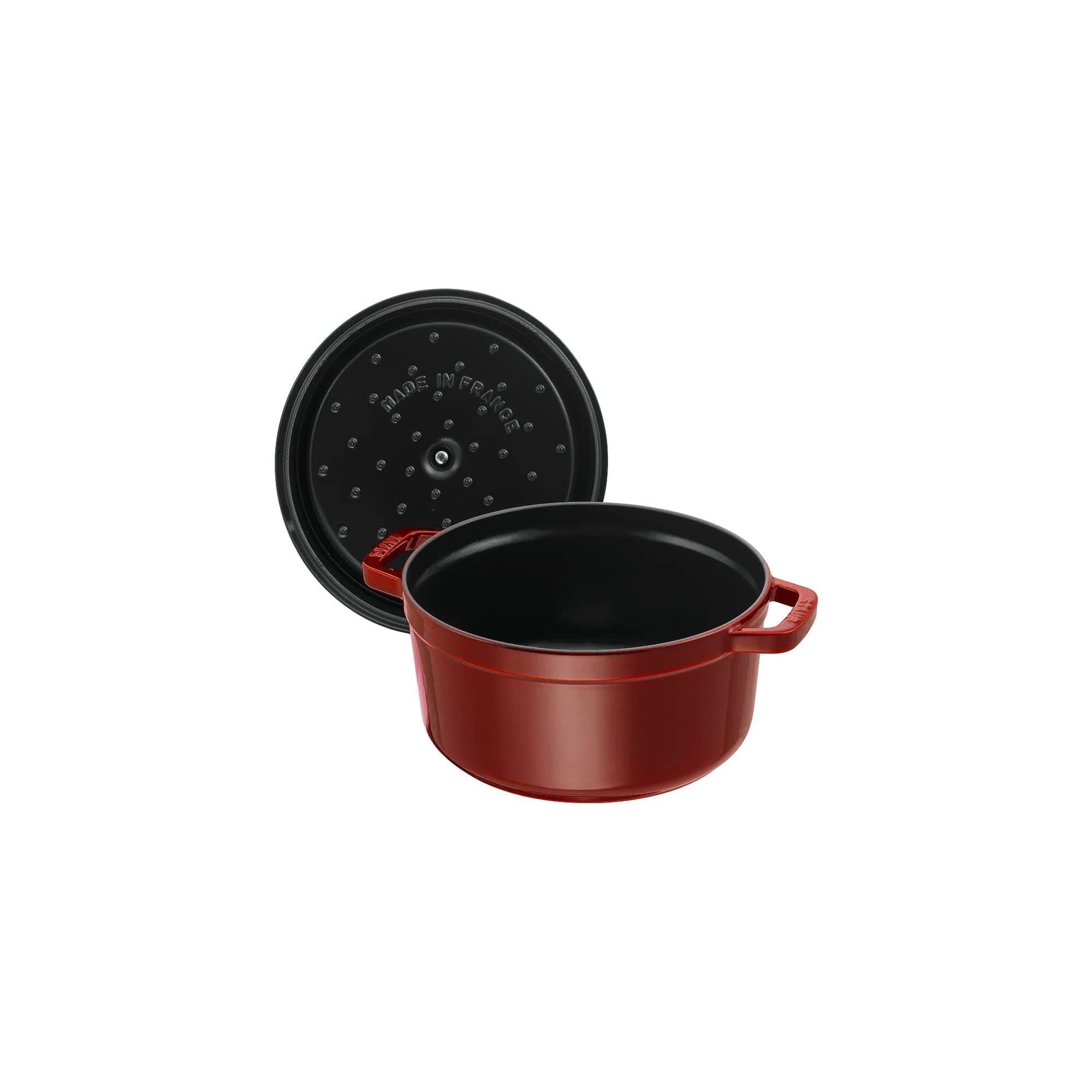 Staub Cast Iron 7-qt Round Cocotte, Dutch Oven - Grenadine