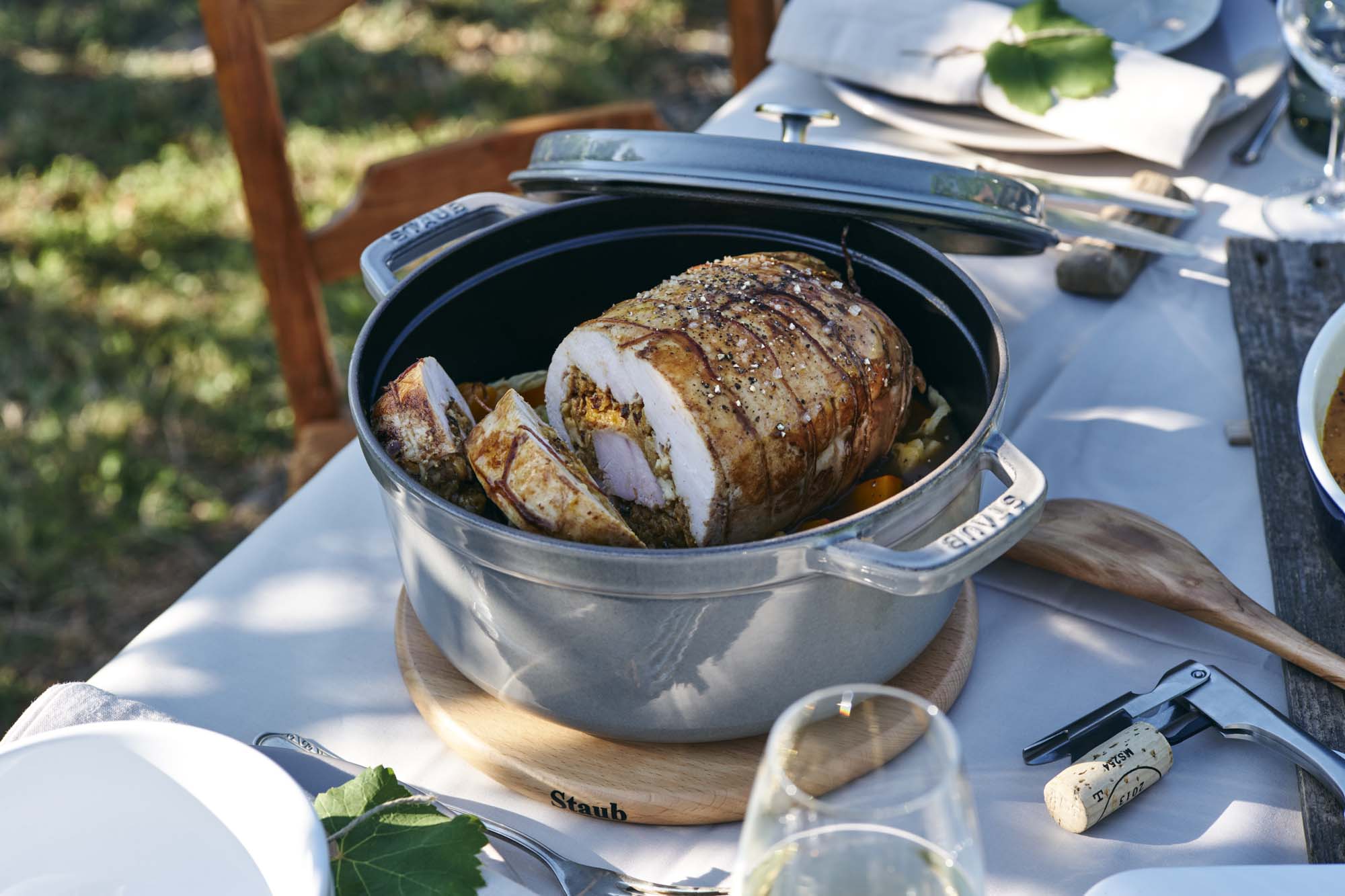 Staub Cast Iron 9-qt Round Cocotte, Dutch Oven - Graphite Grey