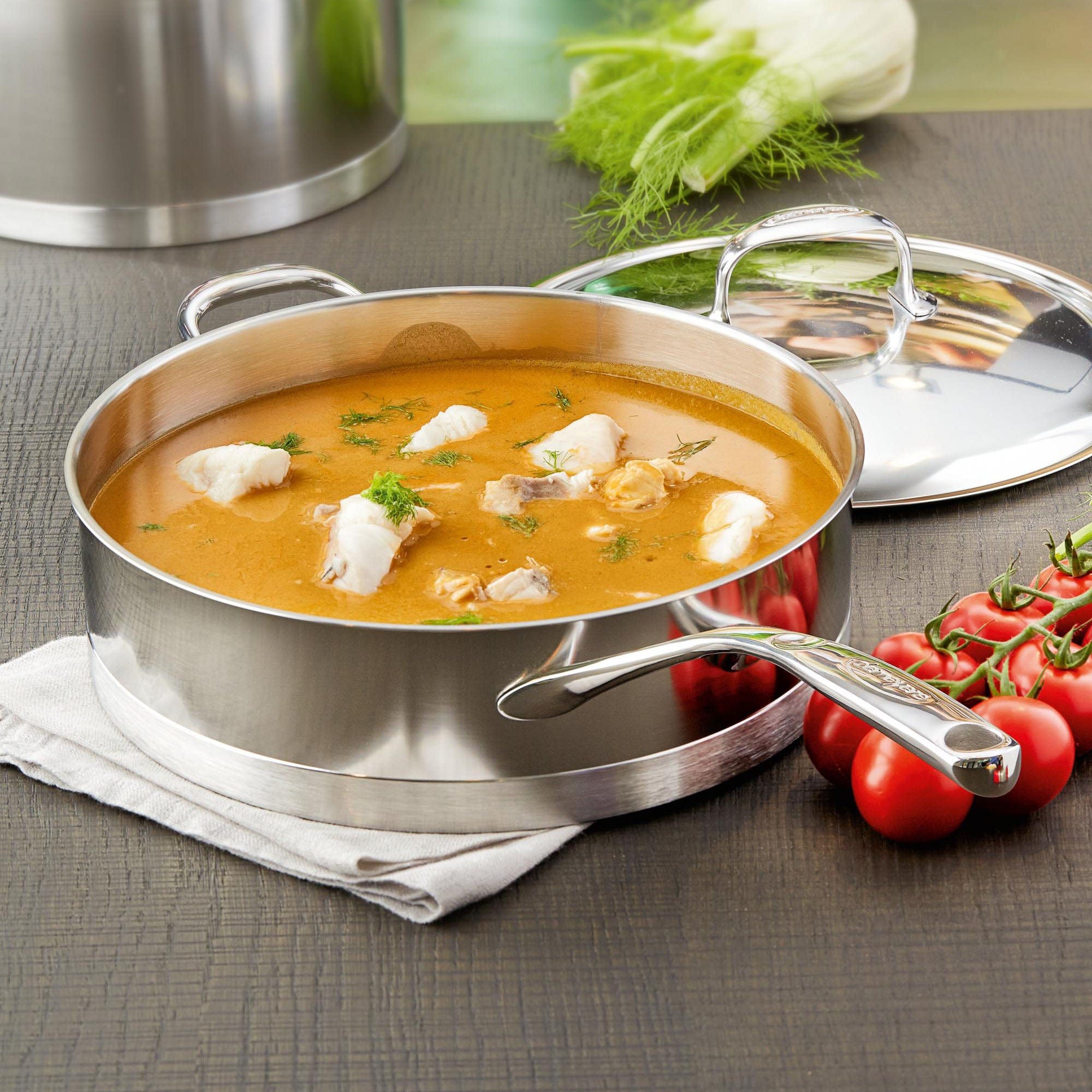 Demeyere Atlantis 5.1-qt Stainless Steel Saute Pan with Helper Handle