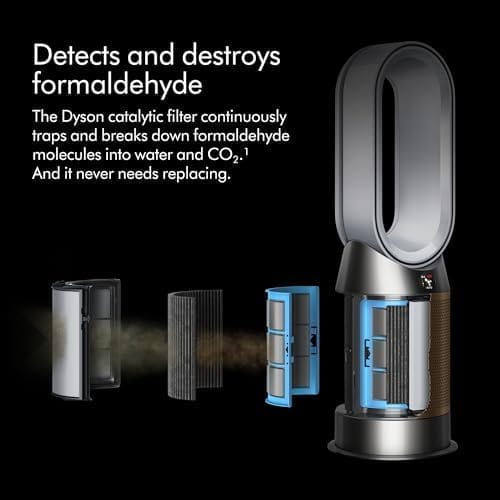 Dyson HP09 Purifier Hot+Cool Formaldehyde, White/Gold