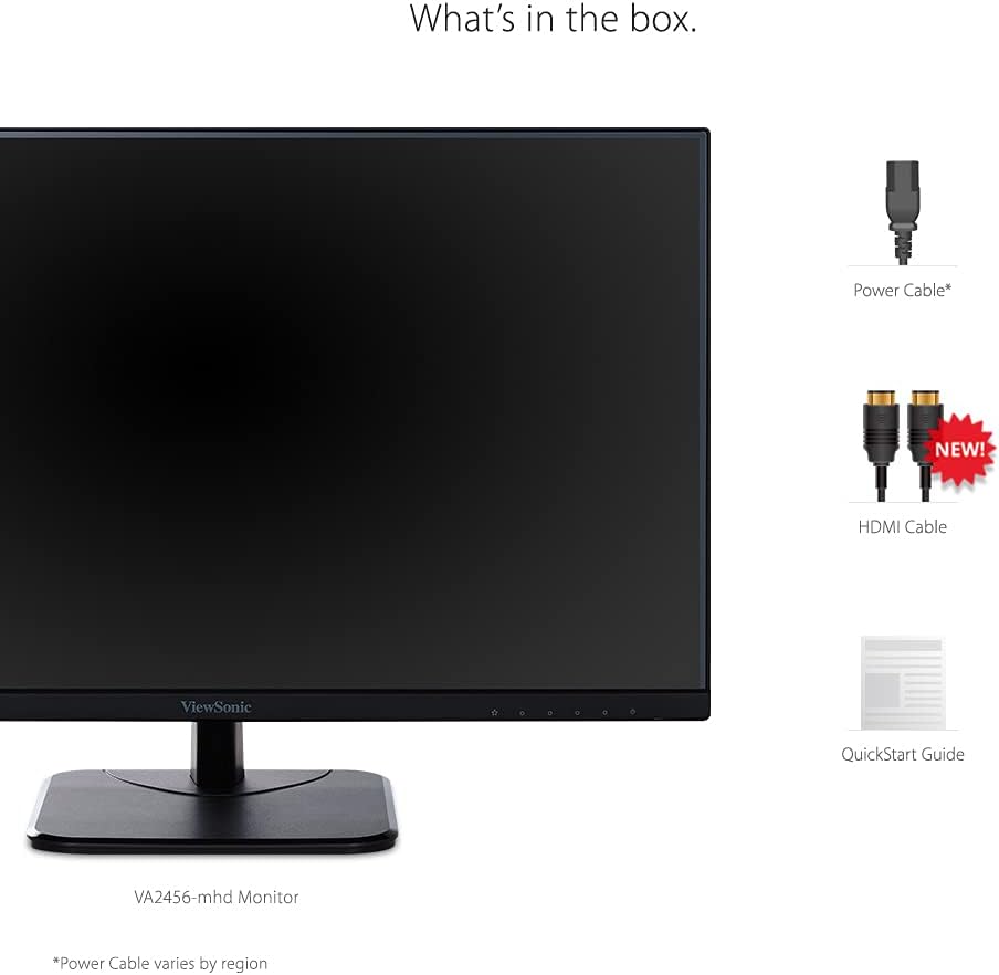 ViewSonic 24in IPS 1080p Monitor HDMI DisplayPort - Certified Refurbished