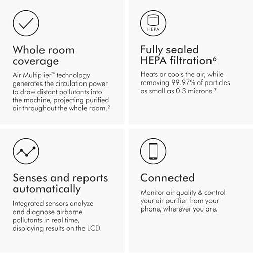 Dyson HP09 Purifier Hot+Cool Formaldehyde, White/Gold