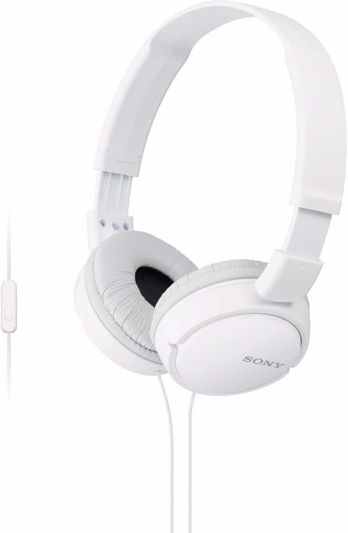 Sony ZX Series Extra Bass Smartphone Headset with Mic, White