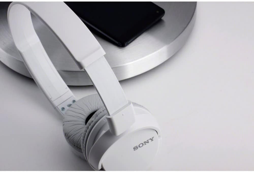 Sony ZX Series Extra Bass Smartphone Headset with Mic, White