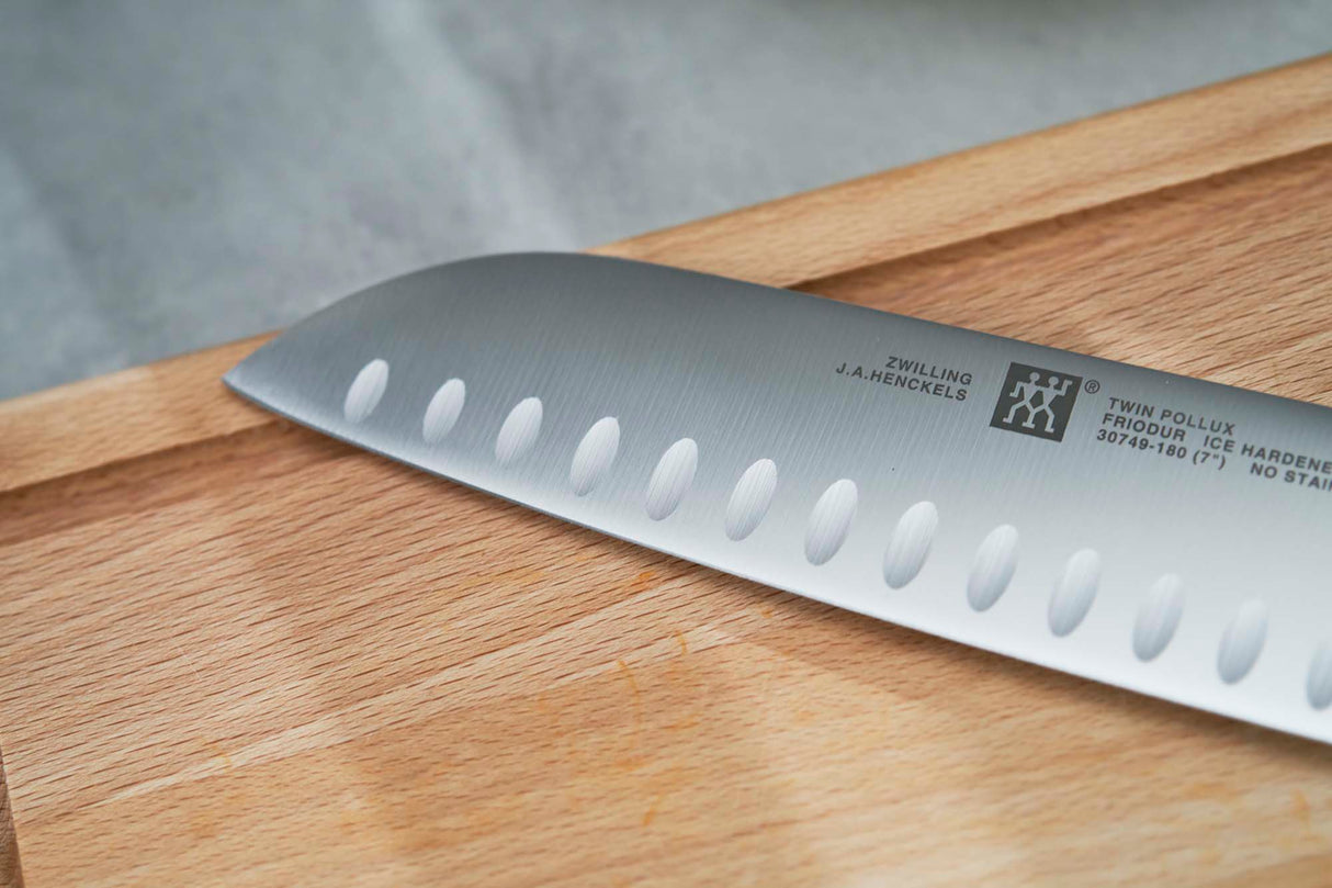 Zwilling Twin Signature 7-inch Hollow Edge Santoku Knife
