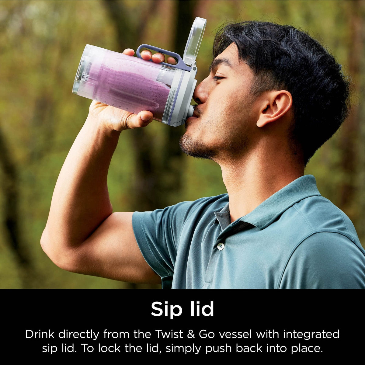 Ninja Blast Max Personal Cordless Blender for Smoothies, Frozen Drinks, Ice Crush, 20 oz. Twist & Go, Lavender - Certified Refurbished