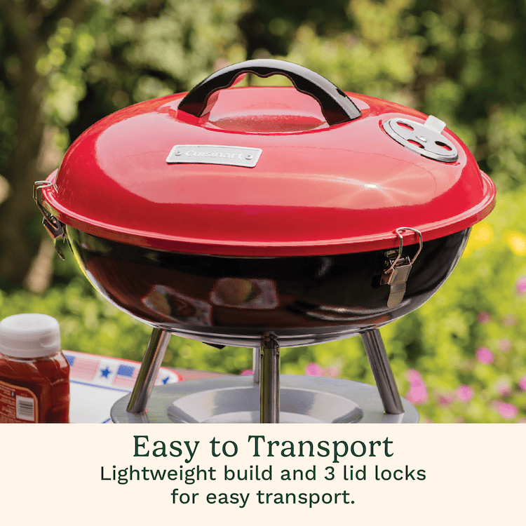 Cuisinart 14" Charcoal Grill, Red/Black