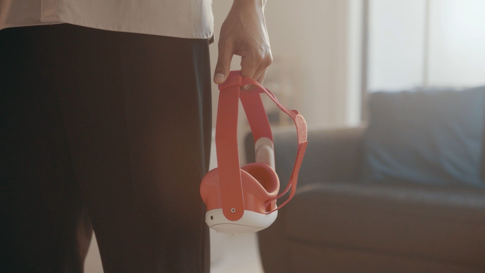 Meta Quest 3 Facial Interface & Head Strap (Blood Orange)