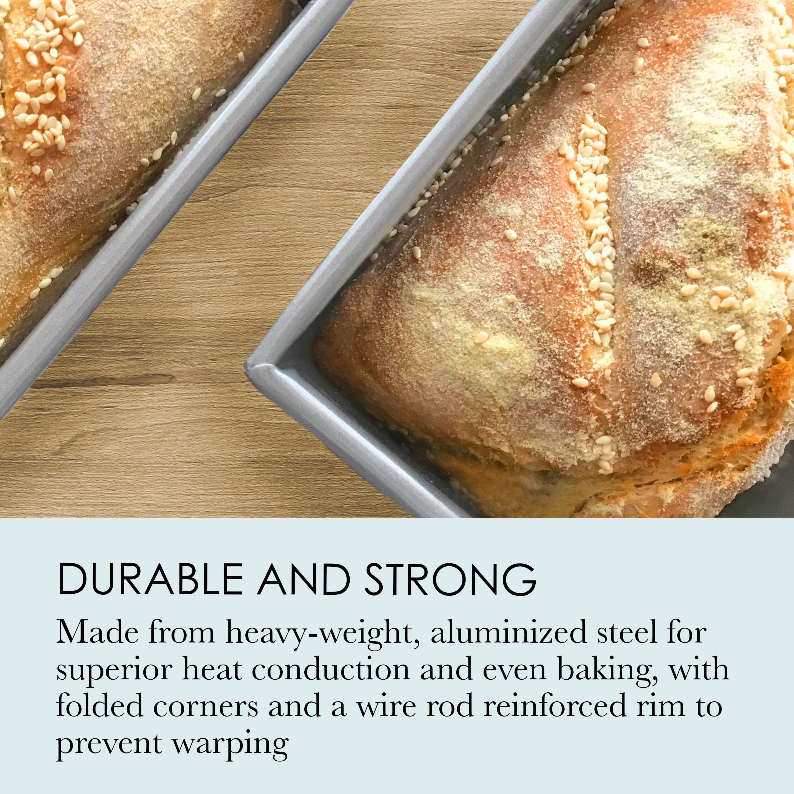 Chicago Metallic Commercial II Traditional Uncoated 1-Pound Loaf Pan, Perfect for making breads, pound cakes, meatloaf