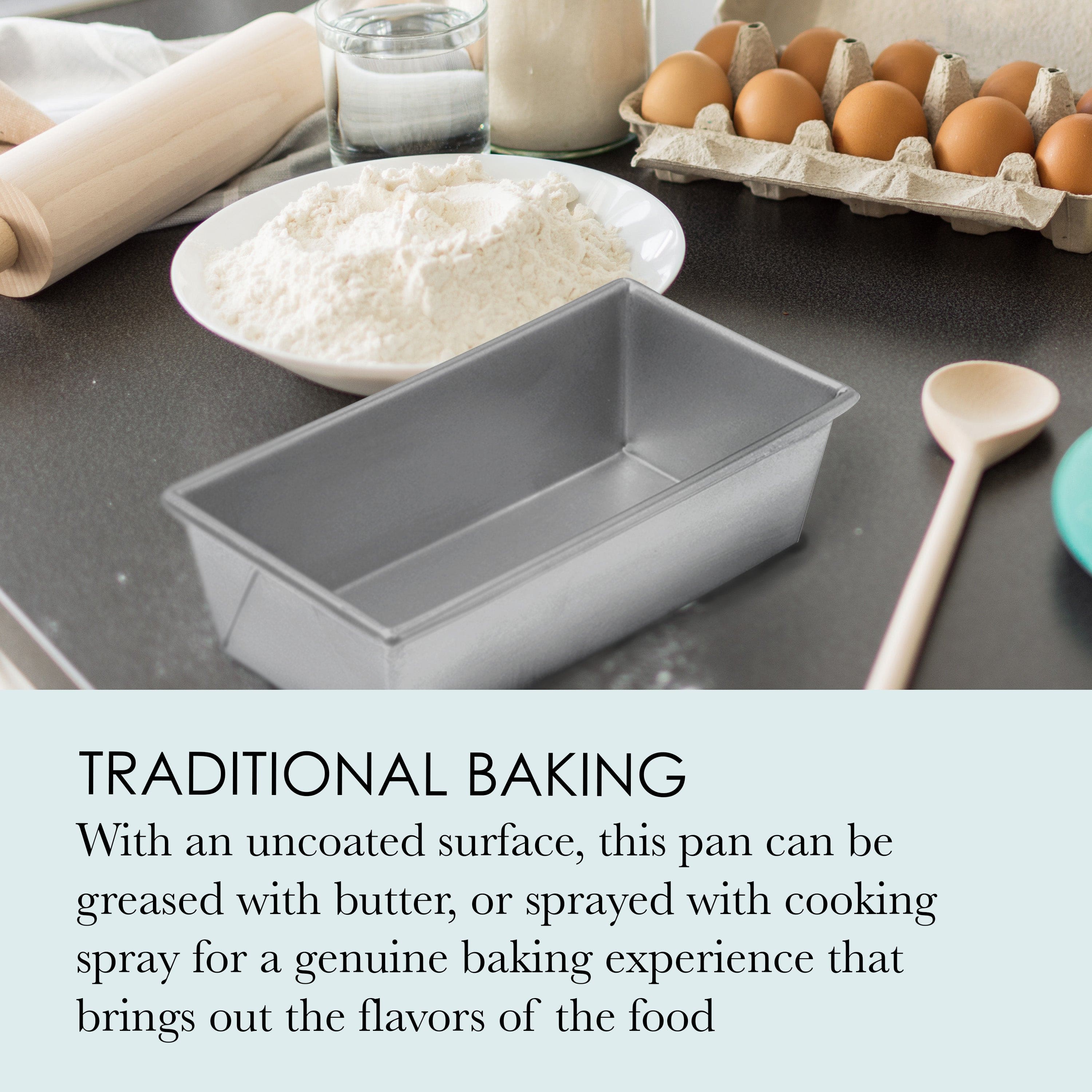 Chicago Metallic Commercial II Traditional Uncoated 1-Pound Loaf Pan, Perfect for making breads, pound cakes, meatloaf