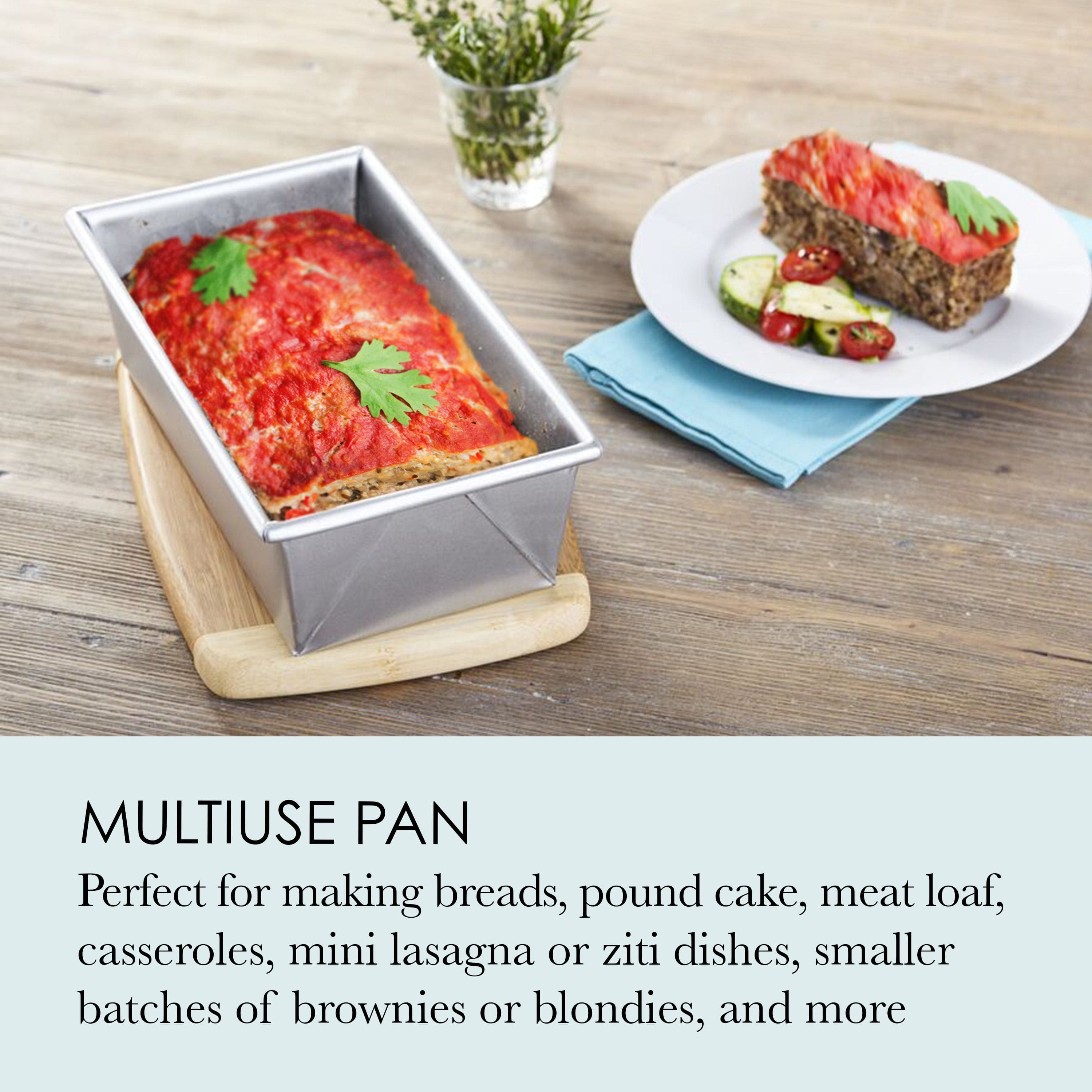 Chicago Metallic Commercial II Traditional Uncoated 1-Pound Loaf Pan, Perfect for making breads, pound cakes, meatloaf