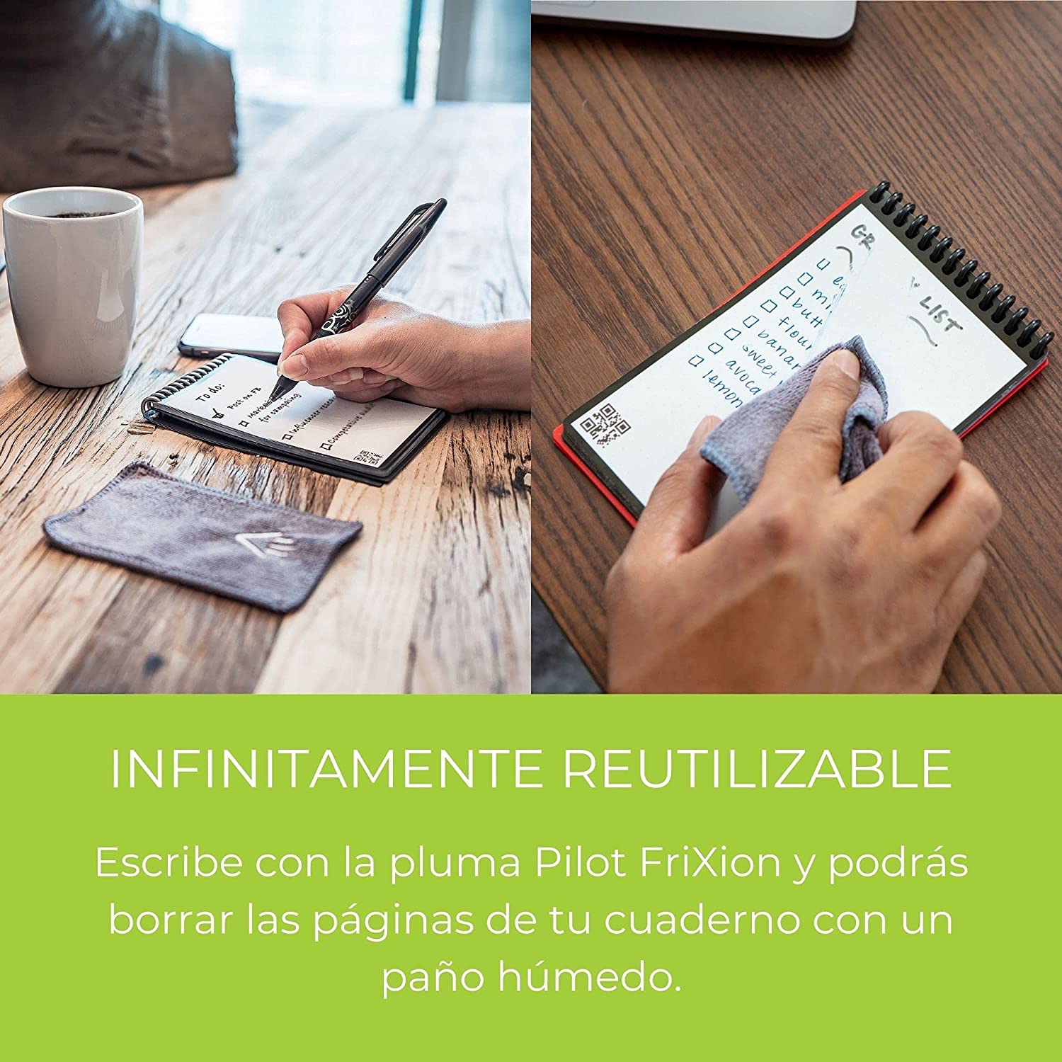 Rocketbook Everlast Mini Smart Reusable Notebook, Light Blue